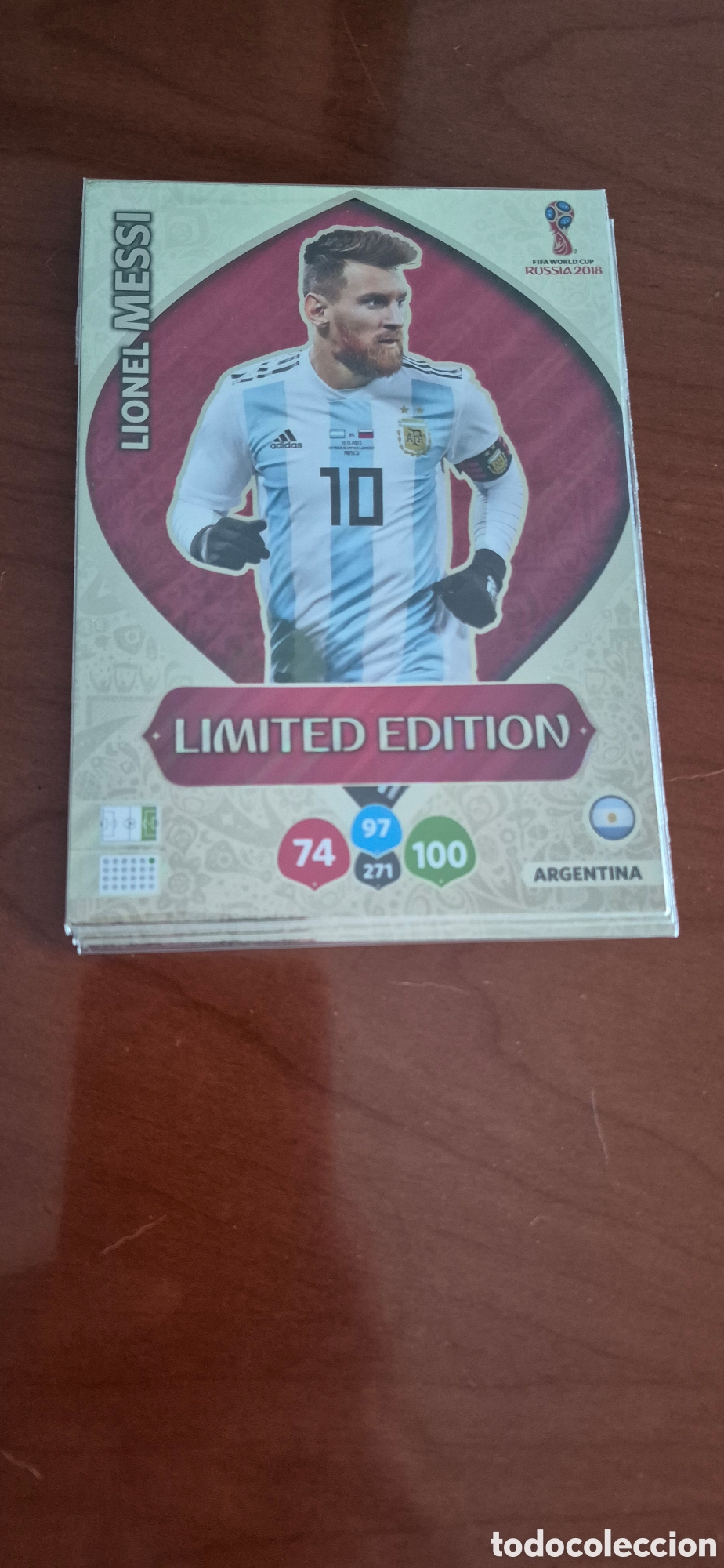 Cromos de F&uacute;tbol: CROMO MESSI EDICI&Oacute;N LIMITADA XXL