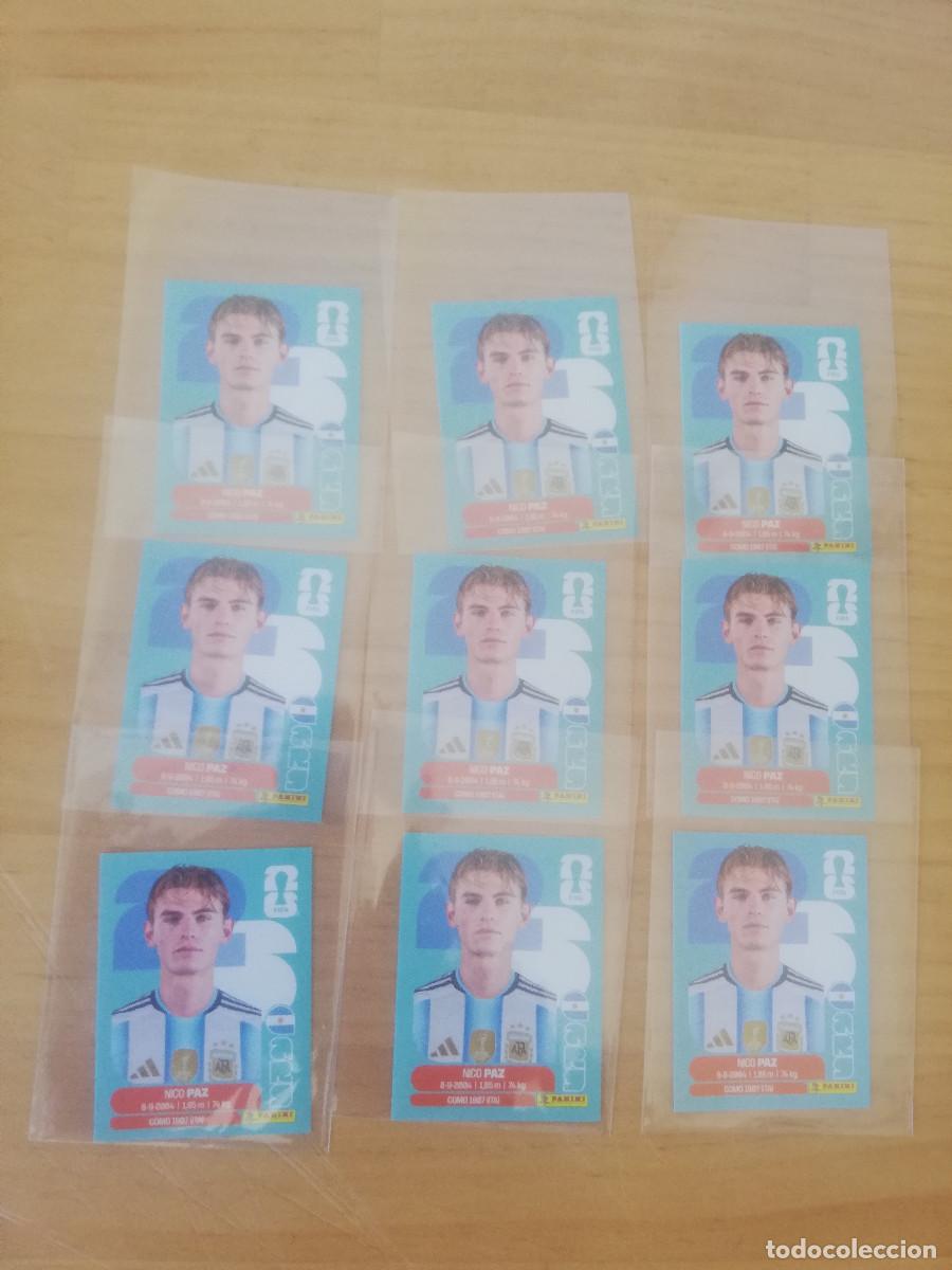 Cromos de F&uacute;tbol: Nico Paz (x9) Arg14 Sticker Mundial 2026