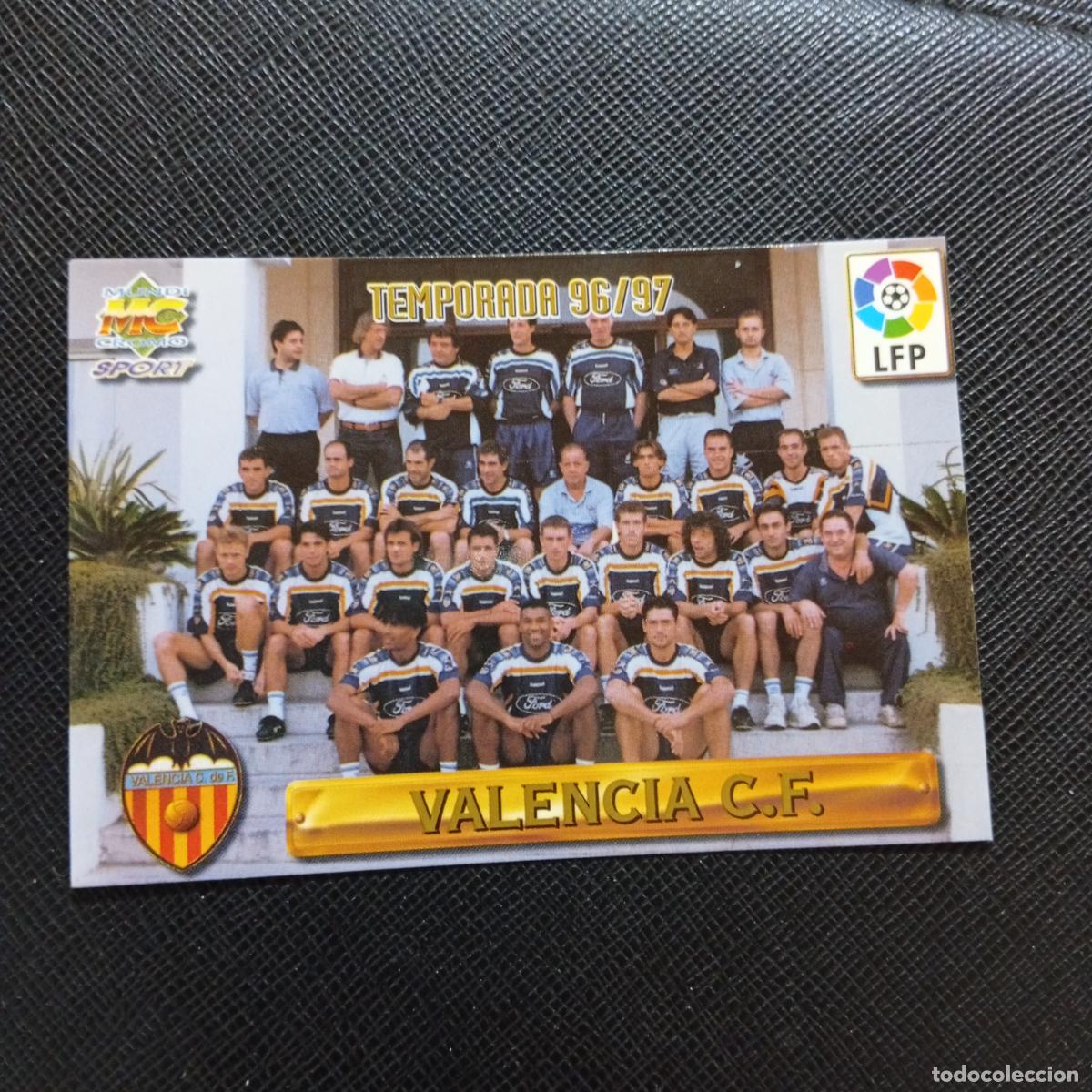 Cromos de F&uacute;tbol: 19 PLANTILLA VALENCIA MUNDICROMO 1996 1997 CROMO FUTBOL LIGA 96 97 - A207 PG56