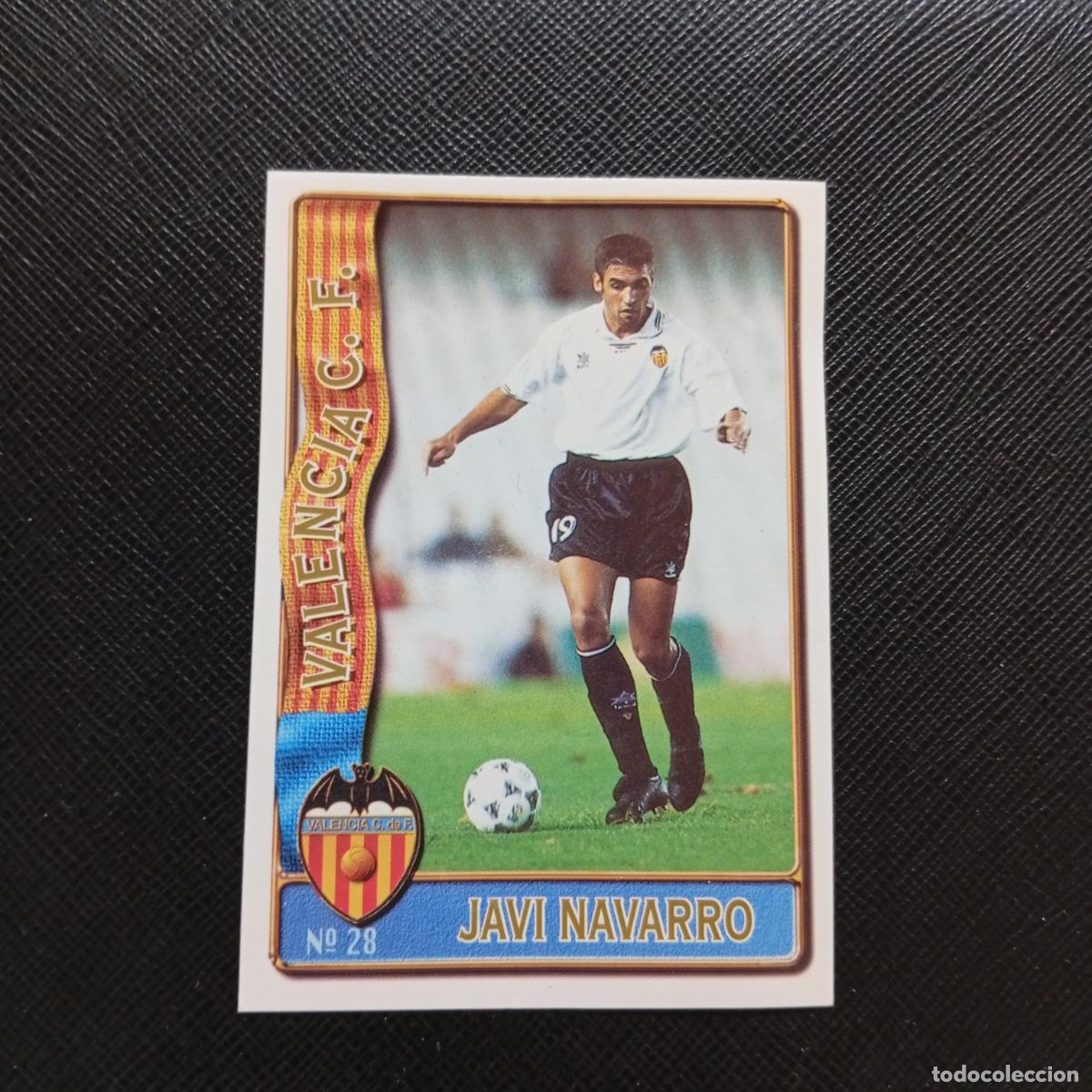 Cromos de F&uacute;tbol: 28 JAVI NAVARRO VALENCIA MUNDICROMO 1996 1997 CROMO FUTBOL LIGA 96 97 - A207 PG63