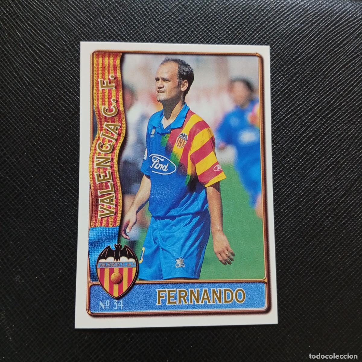 Cromos de F&uacute;tbol: 34 FERNANDO VALENCIA MUNDICROMO 1996 1997 CROMO FUTBOL LIGA 96 97 - A207 PG72