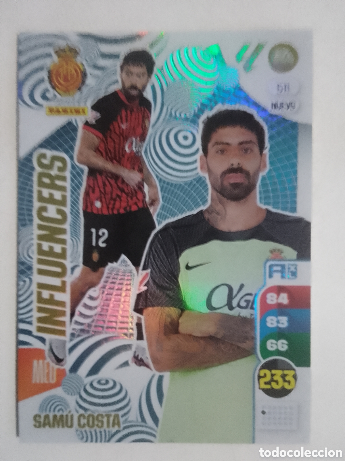 Fu&szlig;ball-Sticker: Adrenalyn XL 2024-25 511 Samu Costa &bull; Mallorca. INFLUENCERS NUEVO.