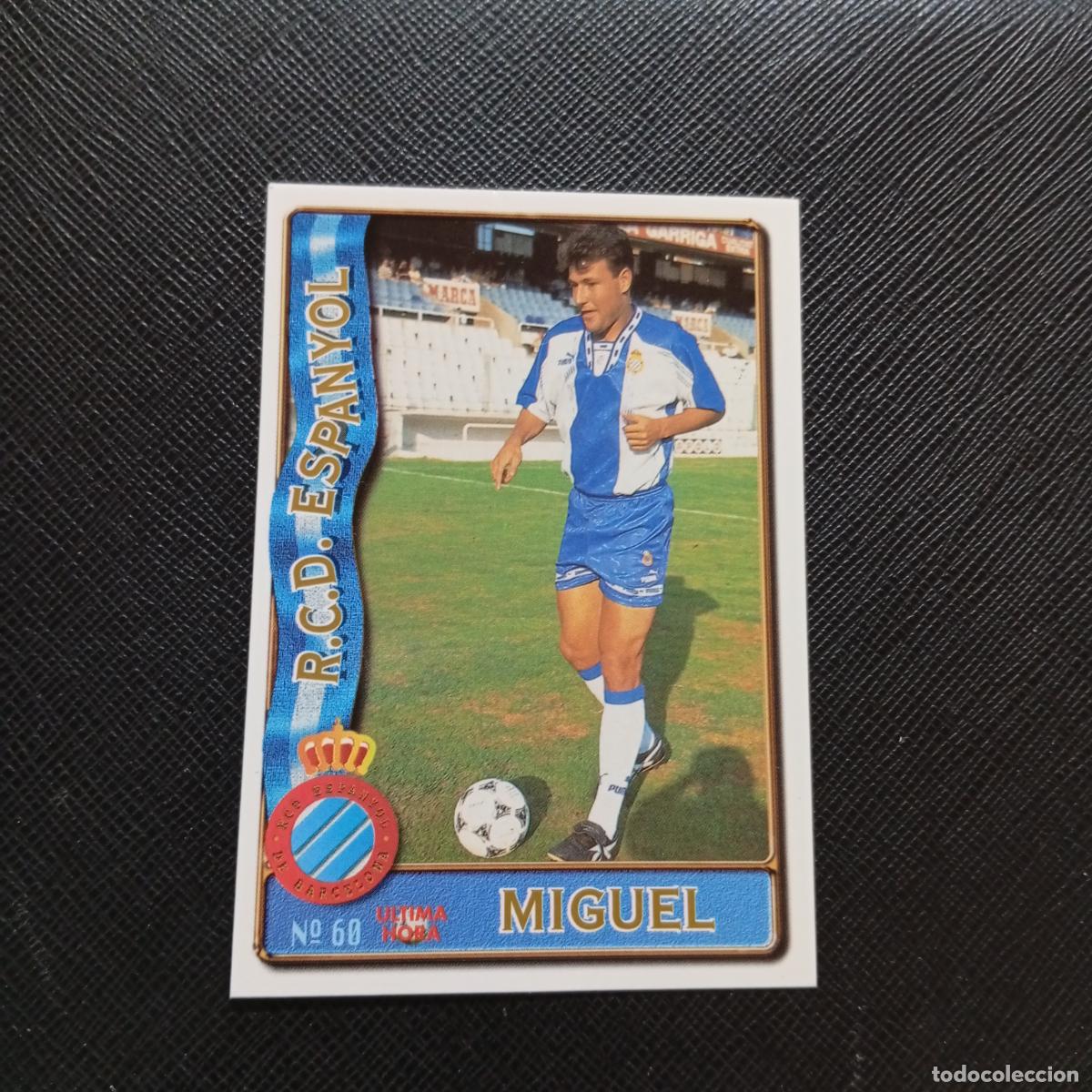 Fu&szlig;ball-Sticker: 60 MIGUEL ESPA&Ntilde;OL MUNDICROMO 1996 1997 CROMO FUTBOL LIGA 96 97 - A207 PG98 ULTIMA HORA