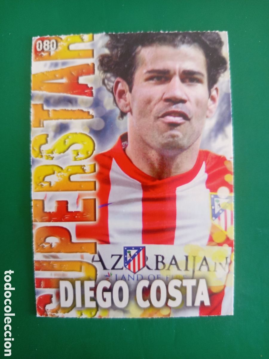 Football Stickers: ❇️ CROMO ⚽ DIEGO COSTA ATL&Eacute;TICO DE MADRID 80 SUPERSTAR FICHAS QUIZ 2014 13 14 2013 MUNDICROMO ❇️
