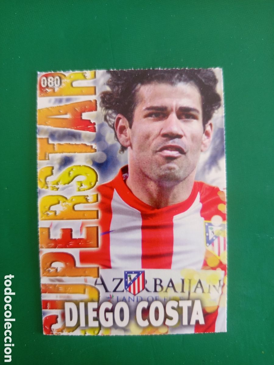 Football Stickers: ❇️ CROMO ⚽ DIEGO COSTA ATL&Eacute;TICO DE MADRID 80 SUPERSTAR FICHAS QUIZ 2014 13 14 2013 MUNDICROMO ❇️
