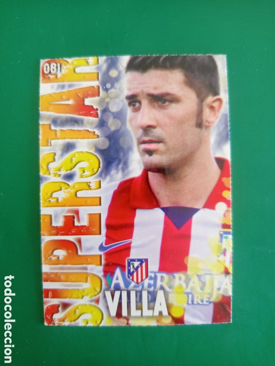 Football Stickers: ❇️ CROMO ⚽ VILLA ATL&Eacute;TICO DE MADRID 81 SUPERSTAR FICHAS LIGA QUIZ 2014 13 14 2013 MUNDICROMO ❇️