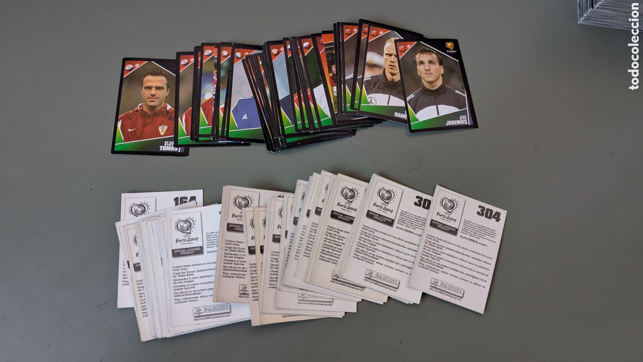 Cromos de F&uacute;tbol: LOTE 92 CROMOS DIFERENTES EUROCOPA EURO 2004 04 PANINI NUNCA PEGADOS