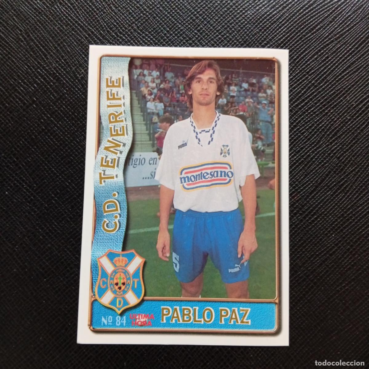 Fu&szlig;ball-Sticker: 84 PABLO PAZ TENERIFE MUNDICROMO 1996 1997 CROMO FUTBOL LIGA 96 97 - A207 PG127 ULTIMA HORA