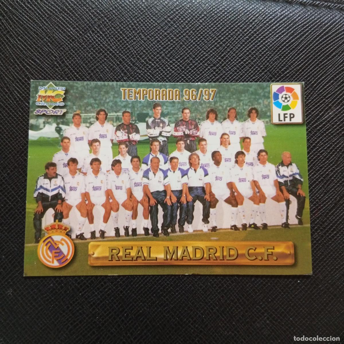 Cromos de Futebol: 91 ALINEACION REAL MADRID MUNDICROMO 1996 1997 CROMO FUTBOL LIGA 96 97 - A207 PG133