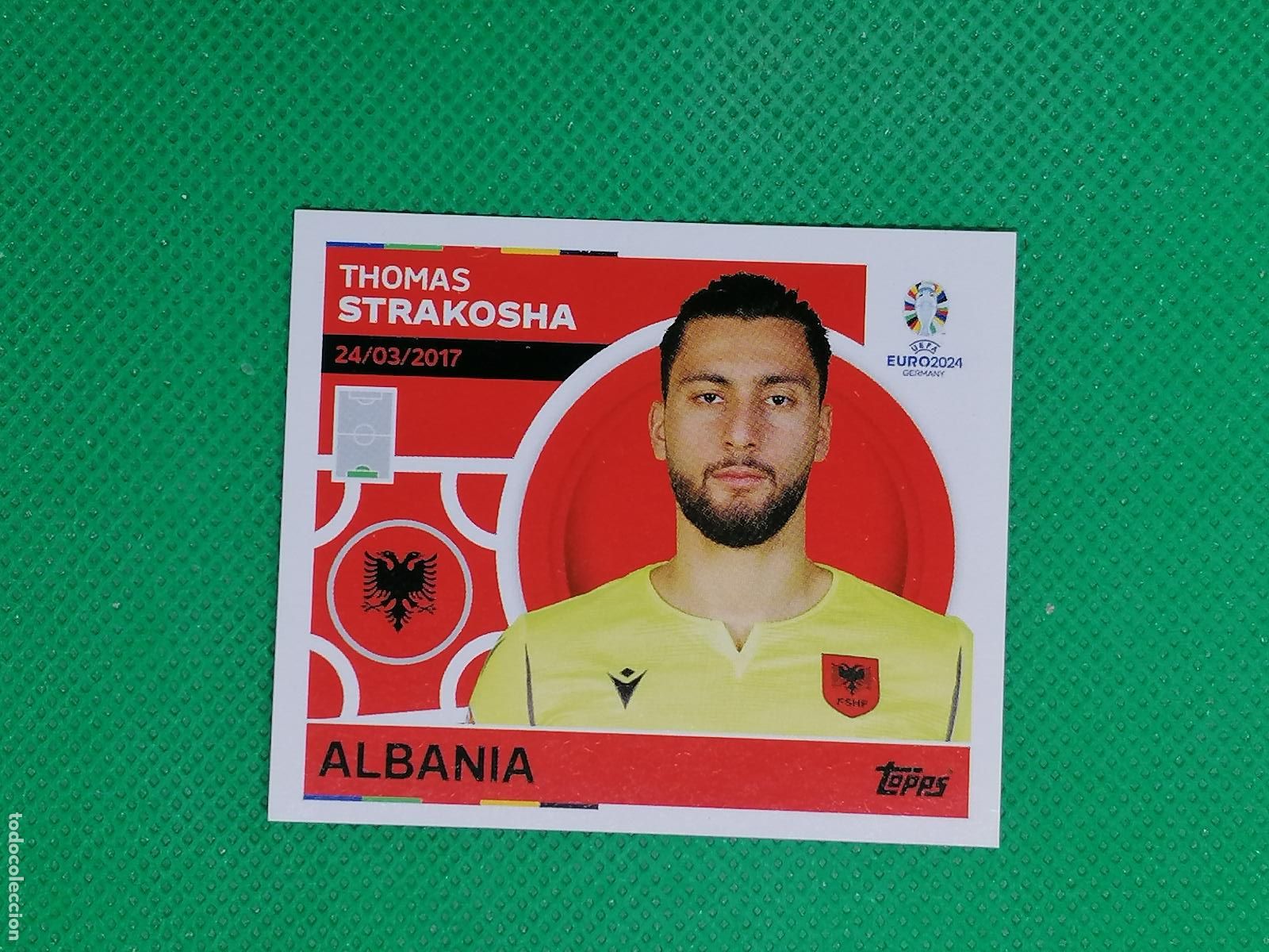 Cromos de F&uacute;tbol: ALB 4 ALB4 THOMAS STRAKOSHA ALBANIA ⚽ TOPPS EURO 2024 24 GERMANY STICKERS ⚽