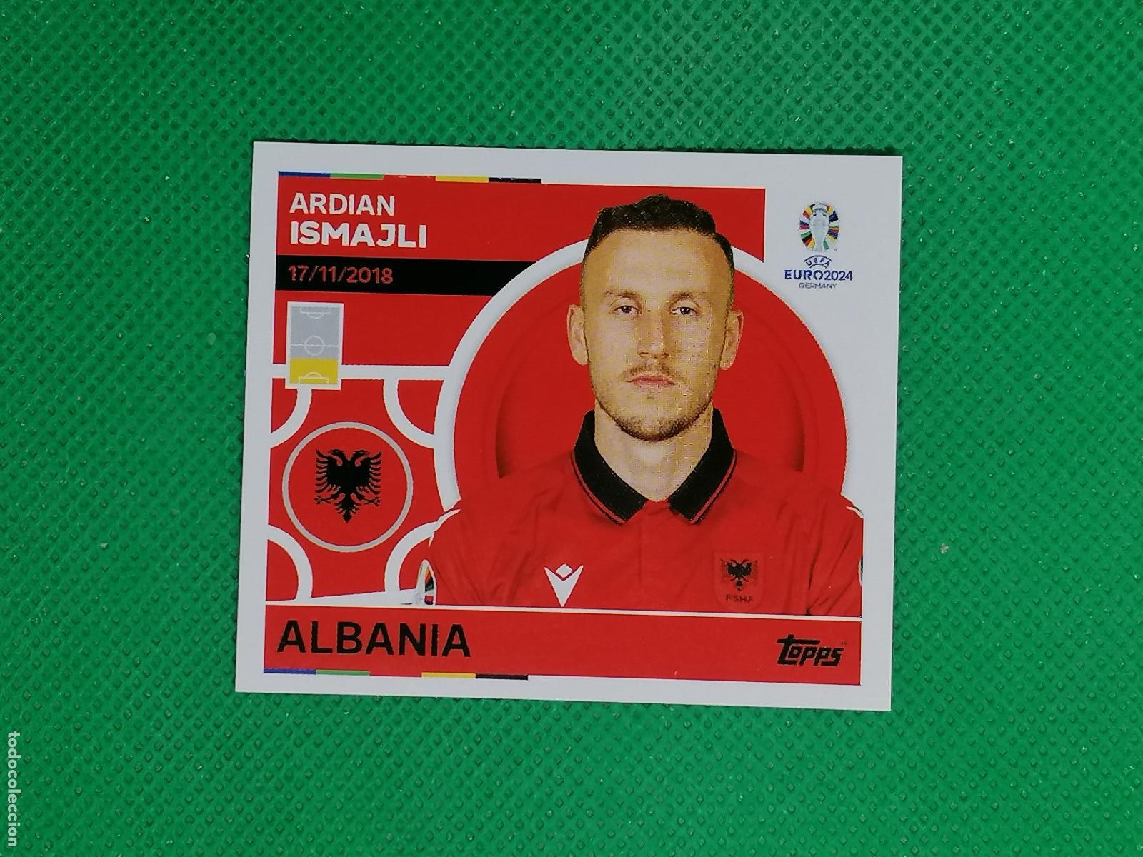 Cromos de F&uacute;tbol: ALB 9 ALB9 ARDIAN ISMAJLI ALBANIA ⚽ TOPPS EURO 2024 24 GERMANY STICKERS ⚽