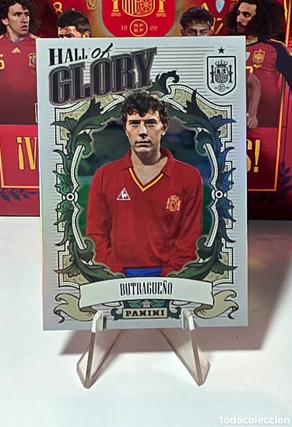 Cromos de F&uacute;tbol: Emilio Butrague&ntilde;o Hall of Glory Tributo Panini Selecci&oacute;n Espa&ntilde;ola (2010-2026) Vamos Campeones