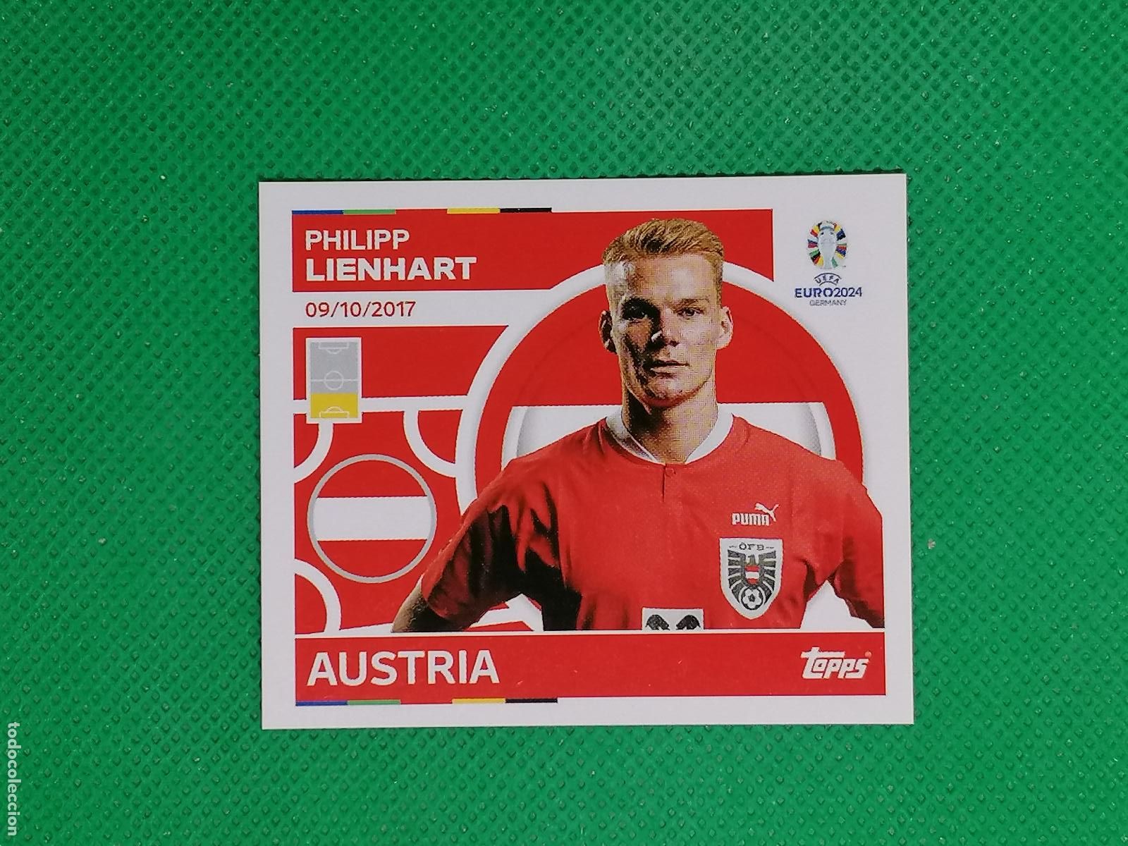 Cromos de F&uacute;tbol: AUT 6 AUT6 PHILIPP LIENHART AUSTRIA ⚽ TOPPS EURO 2024 24 GERMANY STICKERS ⚽
