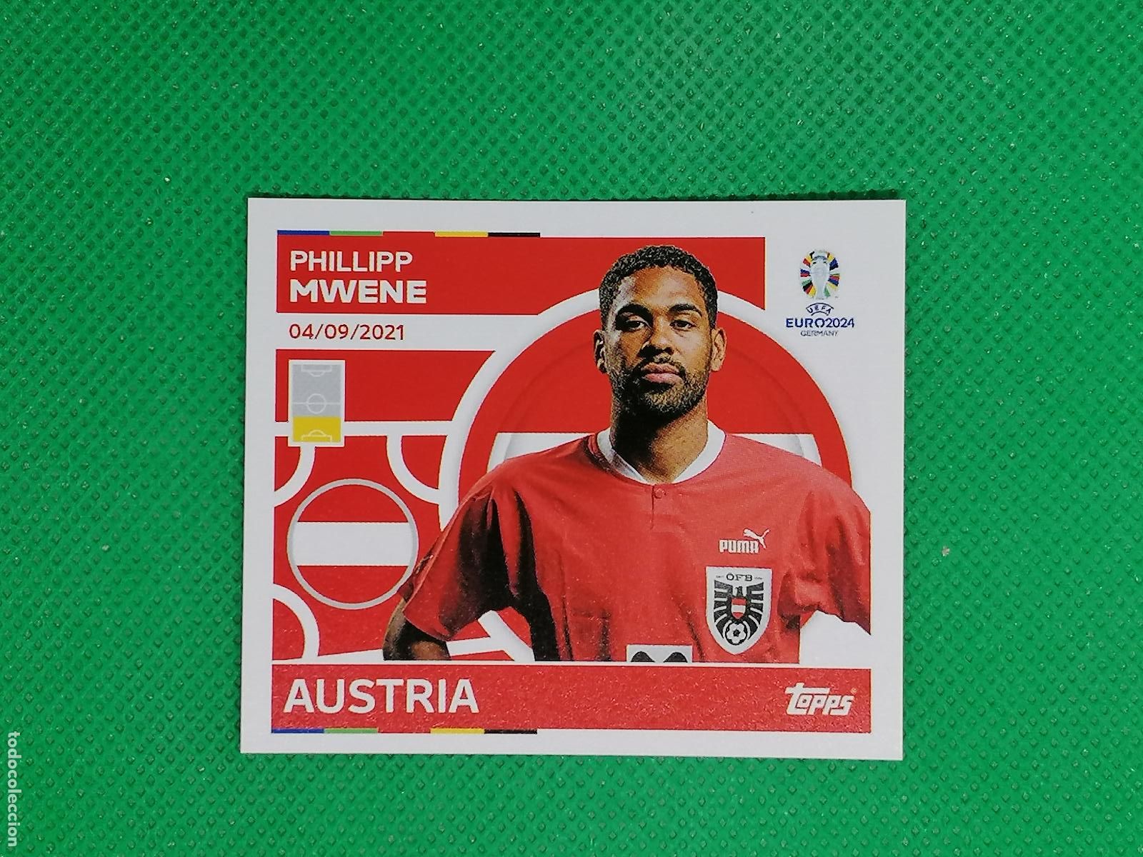 Cromos de F&uacute;tbol: AUT 7 AUT7 PHILLIP MWENE AUSTRIA ⚽ TOPPS EURO 2024 24 GERMANY STICKERS ⚽