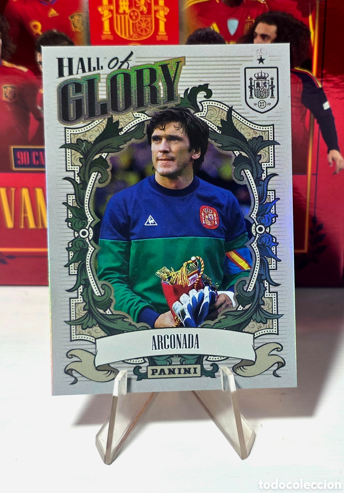 Cromos de F&uacute;tbol: Arconada Hall of Glory Tributo Panini Selecci&oacute;n Espa&ntilde;ola (2010-2026) Vamos Campeones