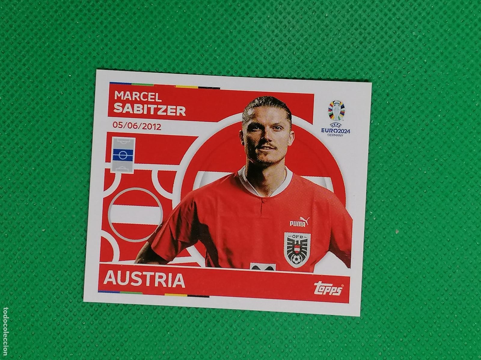 Cromos de F&uacute;tbol: AUT 10 AUT10 MARCEL SABITZER AUSTRIA ⚽ TOPPS EURO 2024 24 GERMANY STICKERS ⚽