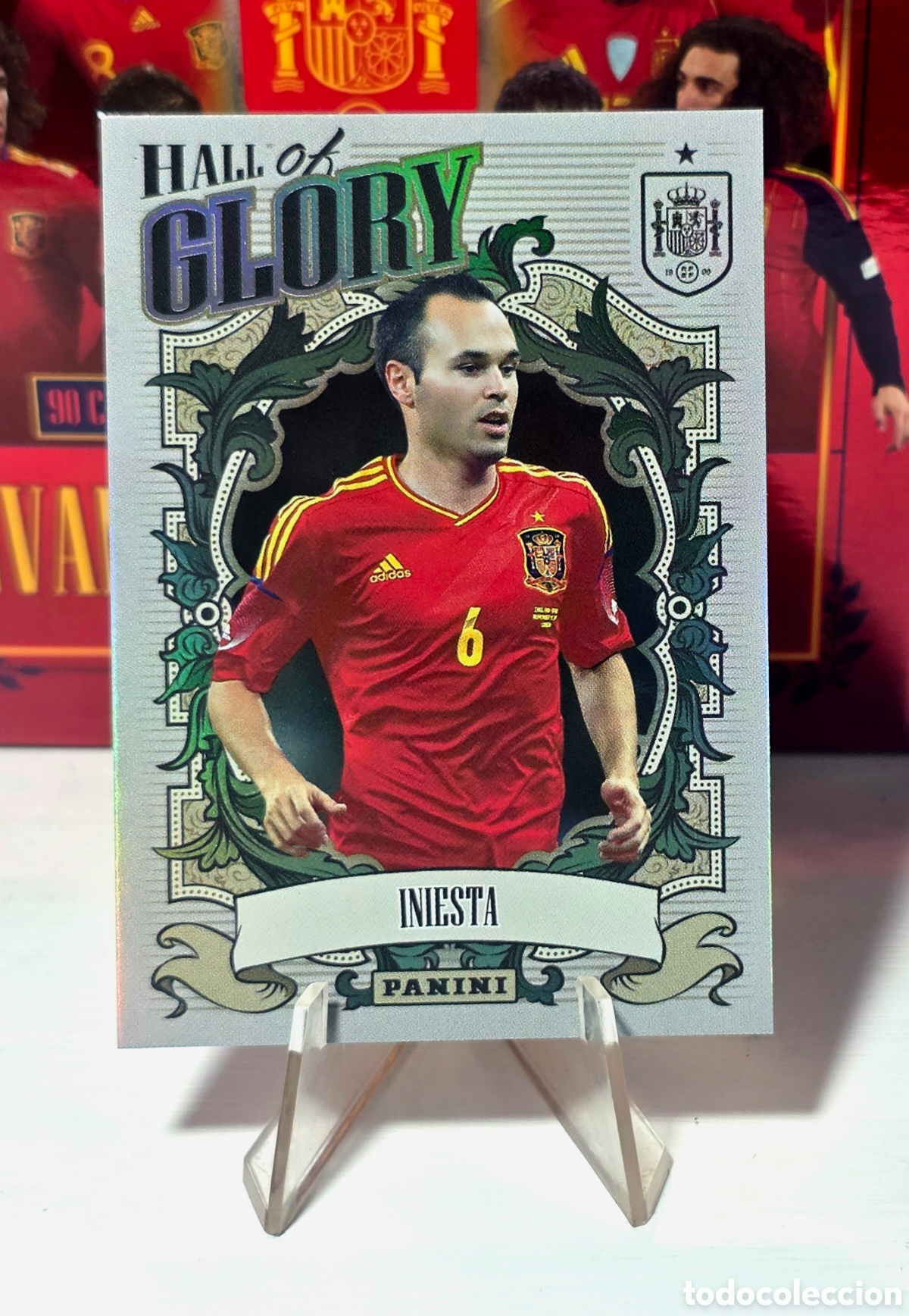 Cromos de F&uacute;tbol: Andres Iniesta Hall of Glory Tributo Panini Selecci&oacute;n Espa&ntilde;ola (2010-2026) Vamos Campeones