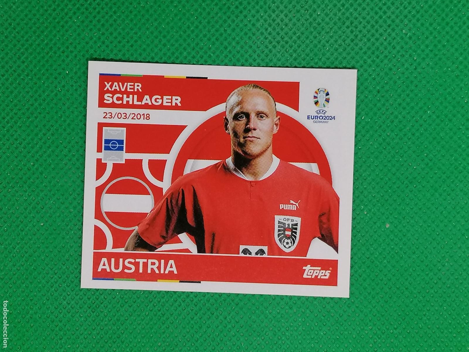 Cromos de F&uacute;tbol: AUT 13 AUT13 XAVIER SCHLAGER AUSTRIA ⚽ TOPPS EURO 2024 24 GERMANY STICKERS ⚽