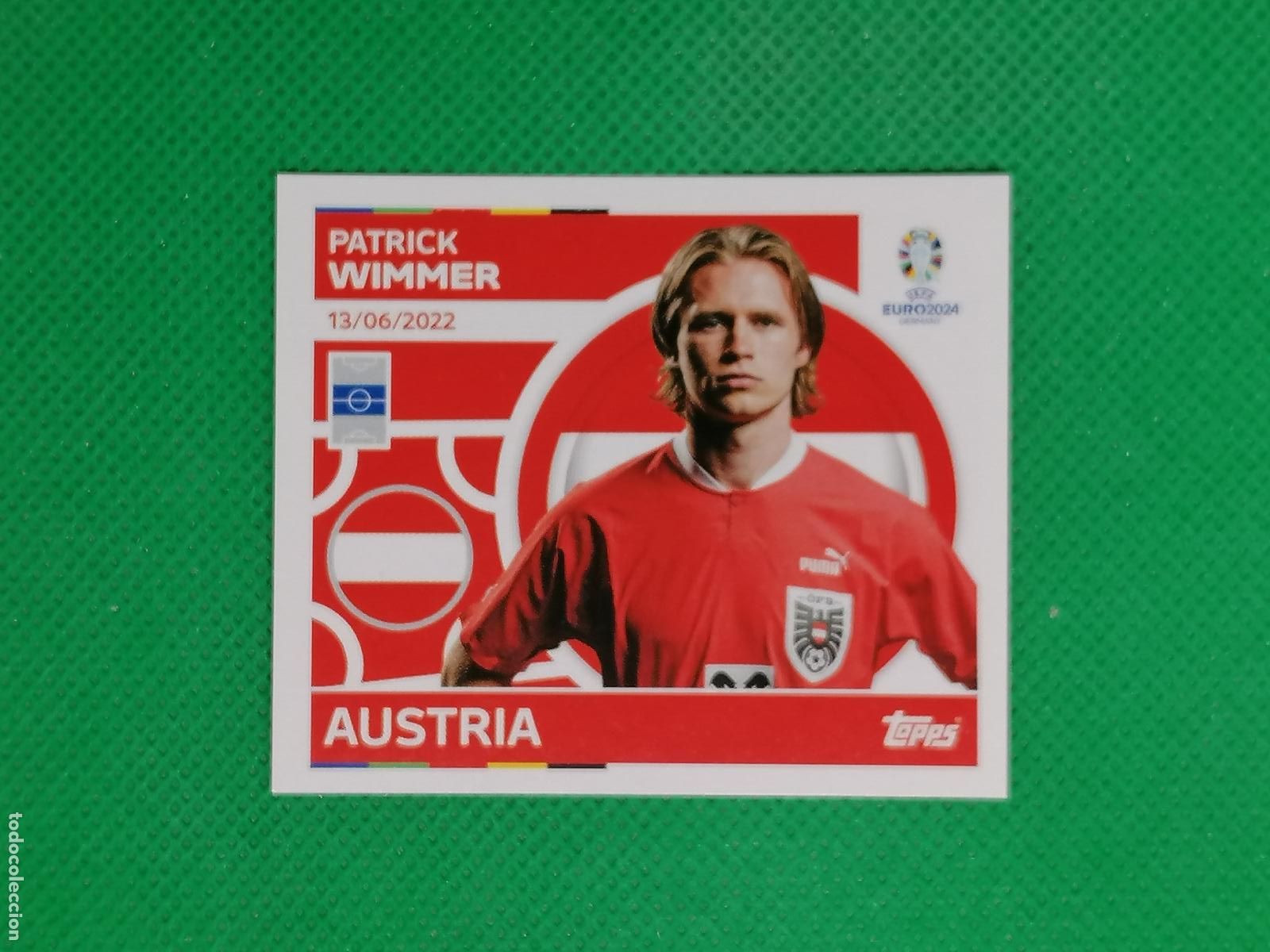 Cromos de F&uacute;tbol: AUT 17 AUT17 PATRICK WIMMER AUSTRIA ⚽ TOPPS EURO 2024 24 GERMANY STICKERS ⚽