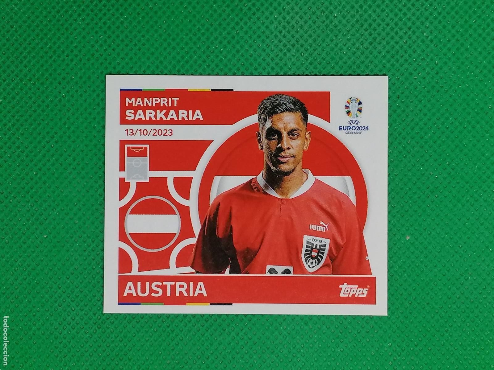 Cromos de F&uacute;tbol: AUT 20 AUT20 MANPRIT SARKARIA AUSTRIA ⚽ TOPPS EURO 2024 24 GERMANY STICKERS ⚽