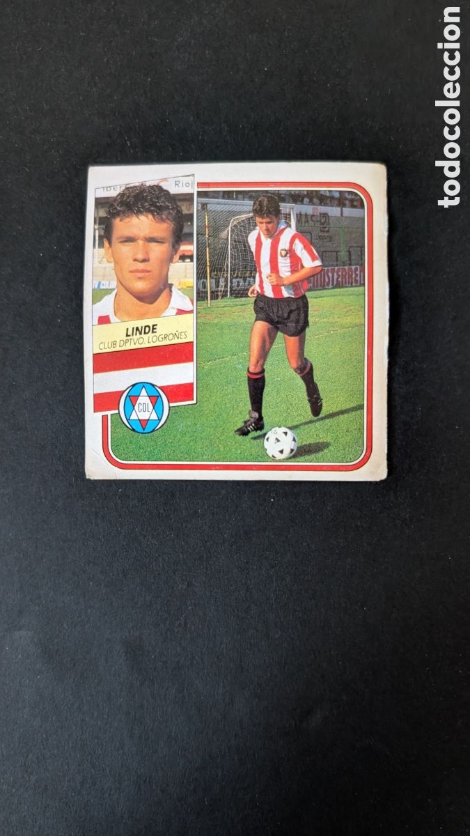 Figurine di Calcio: LINDE LOGRO&Ntilde;ES FICHAJE 36 LIGA ESTE 1989/90 89 90 DESPEGADO