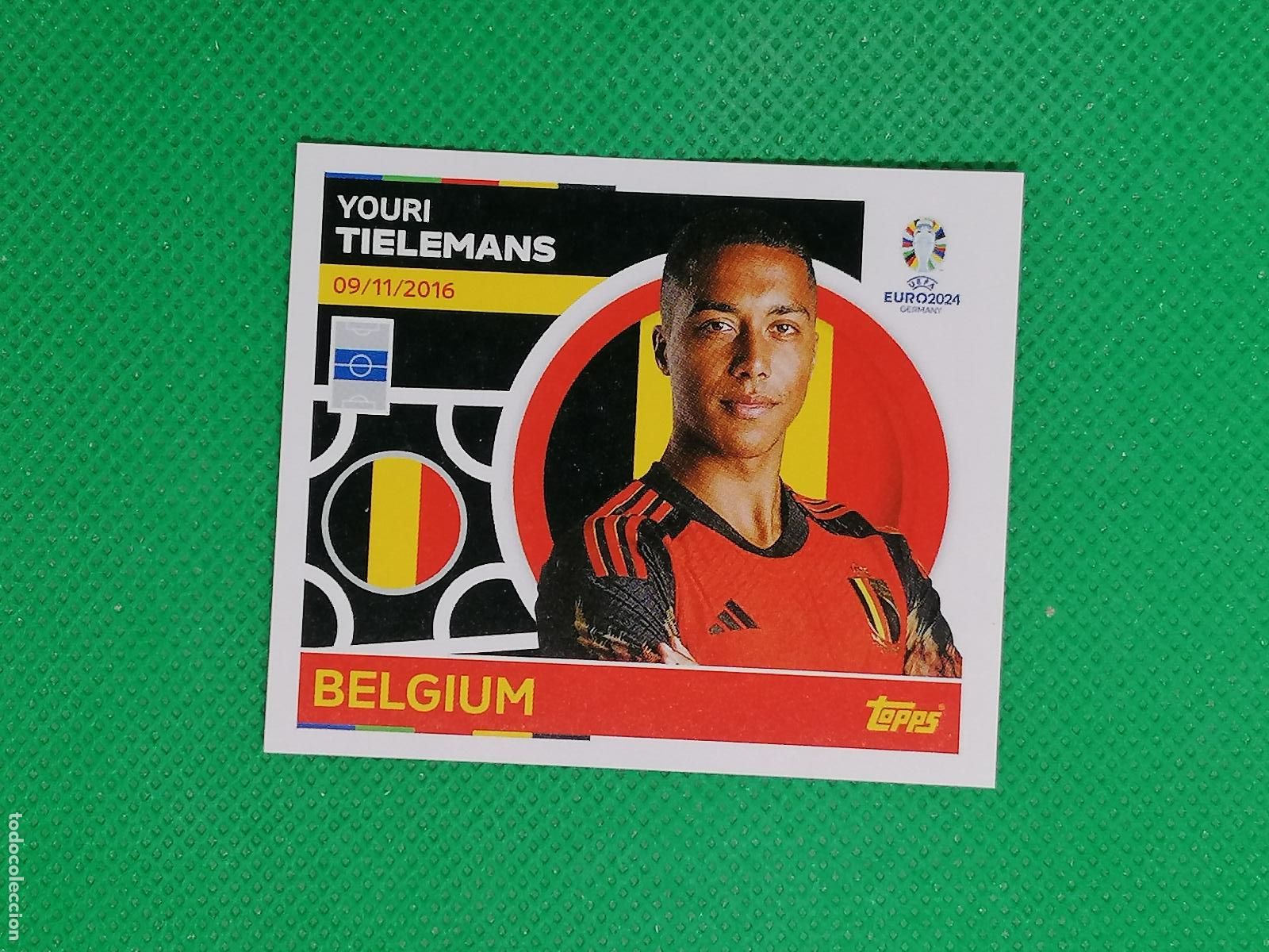 Cromos de F&uacute;tbol: BEL 13 BEL13 YOURI TIELEMANS BELGICA ⚽ TOPPS EURO 2024 24 GERMANY STICKERS ⚽