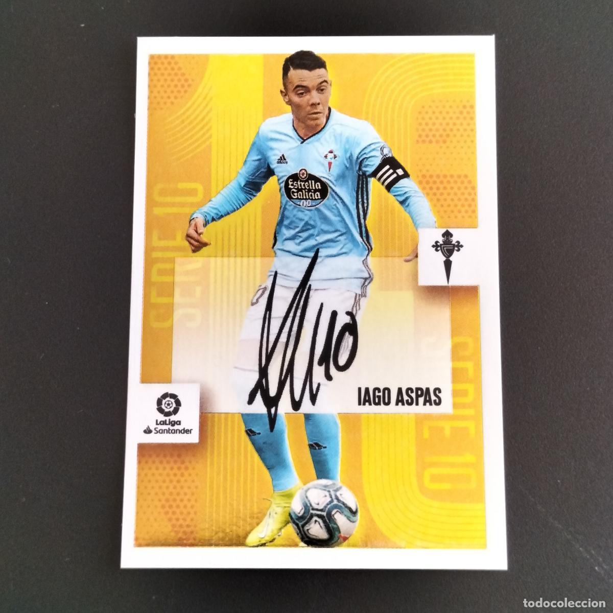 Cromos de F&uacute;tbol: 9 IAGO ASPAS SERIE 10 AUTOGRAFO CELTA VIGO CROMOS LALIGA SANTANDER ESTE 2020 2021 20 21 LIGA PANINI