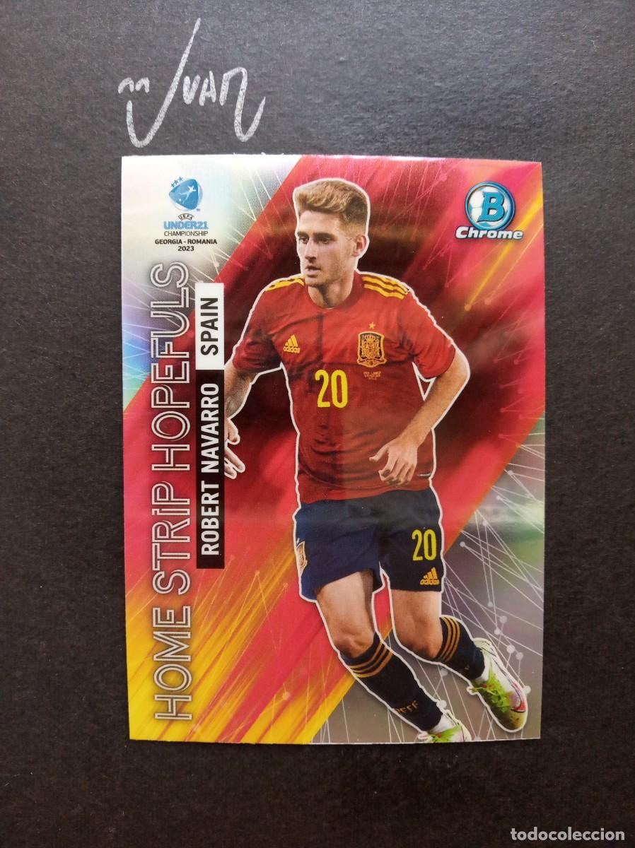 Cromos de F&uacute;tbol: ROOKIE ROBERT NAVARRO ESPA&Ntilde;A ATHLETIC CLUB 25 26 ⚽ TOPPS &reg; BOWMAN CHROME UEFA EURO UNDER 21 2023