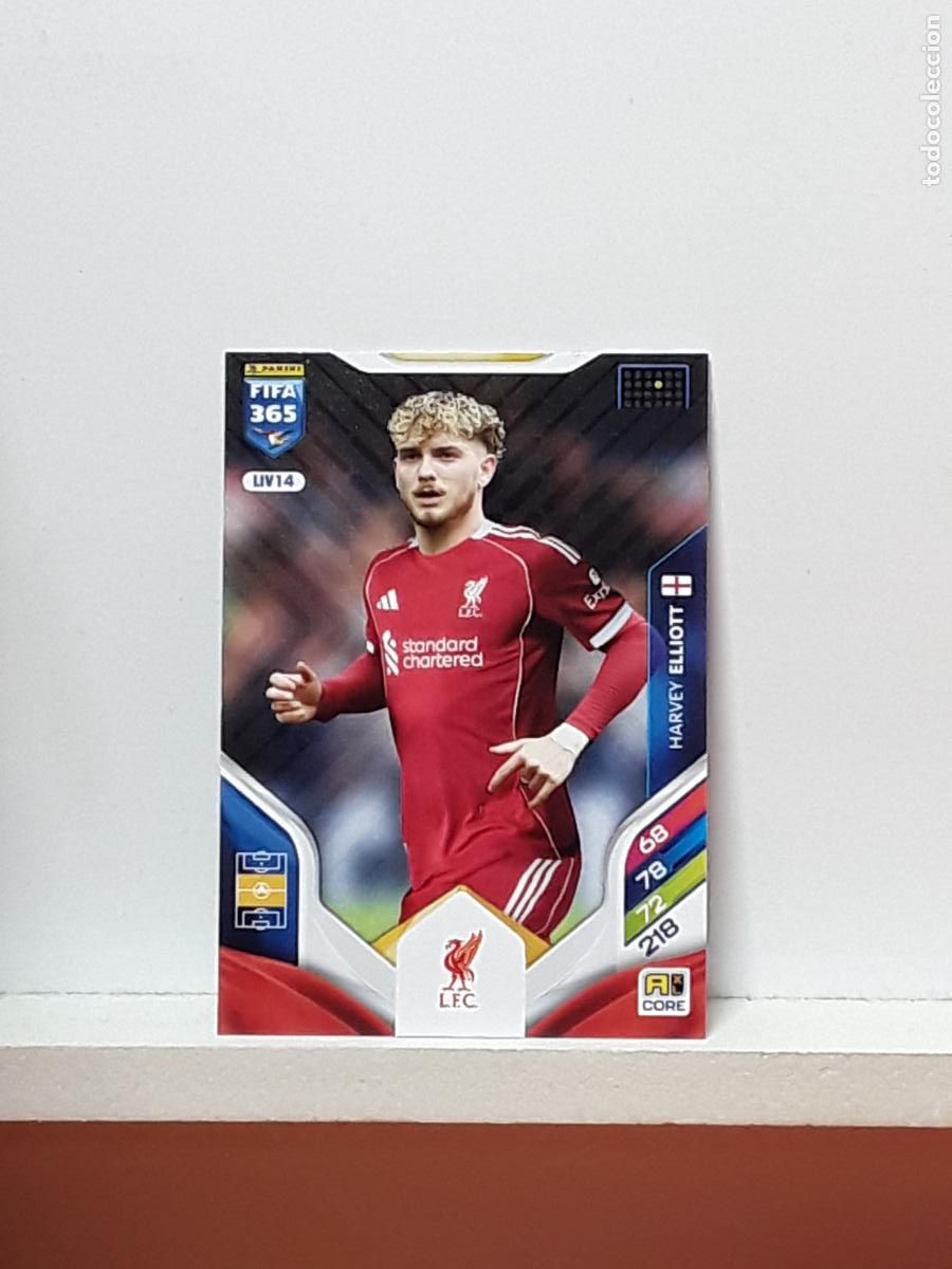 Cromos de F&uacute;tbol: FIFA 365 ADRENALYN 2025 2026 25 26 ALBUM PANINI LIGA N LIV14 LIV 14 LIVERPOOL HARVEY ELLIOTT
