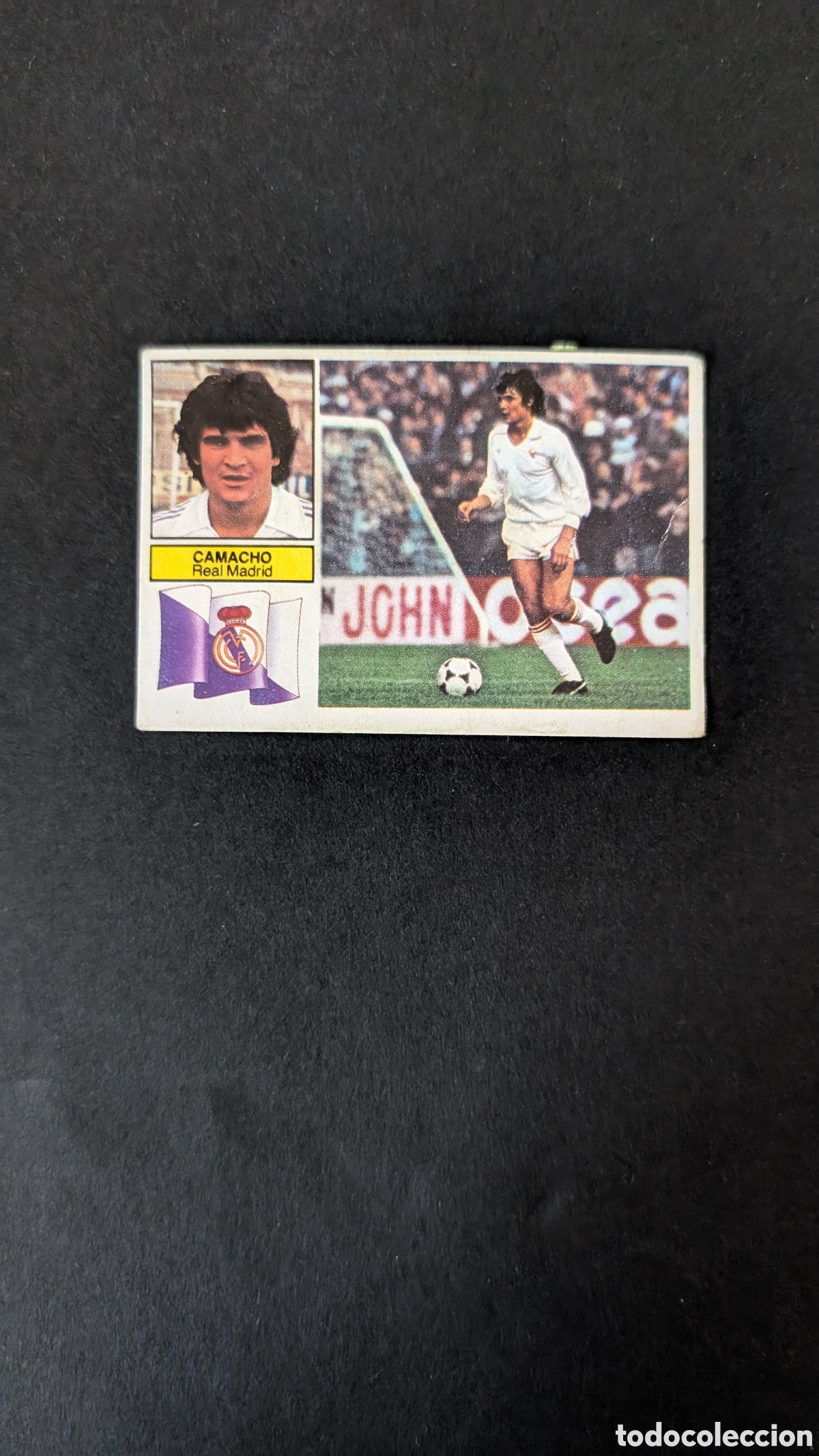 Cartes &agrave; collectionner de Football: L5 CAMACHO REAL MADRID VERSION SIN PUBLICIDAD LIGA ESTE 1982/83 82 83 DESPEGADO