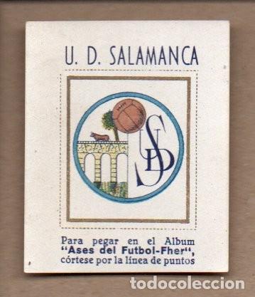 Cromos de F&uacute;tbol: ANTIGUO CROMO DE FUTBOL, U. D. SALAMANCA. PARA PEGAR EN EL ALBUM - ASES DEL FUTBOL-FHER -, NUEVO.