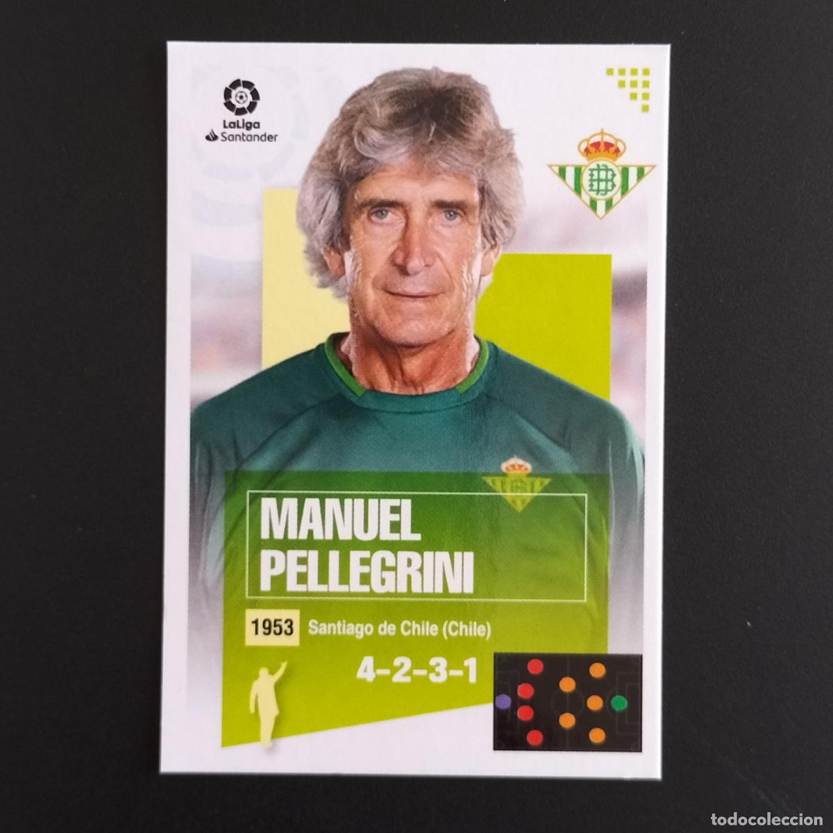 Fu&szlig;ball-Sticker: N&ordm; 1 MANUEL PELLEGRINI ENTRENADOR BETIS CROMOS LALIGA SANTANDER ESTE 2020 2021 20 21 LIGA PANINI