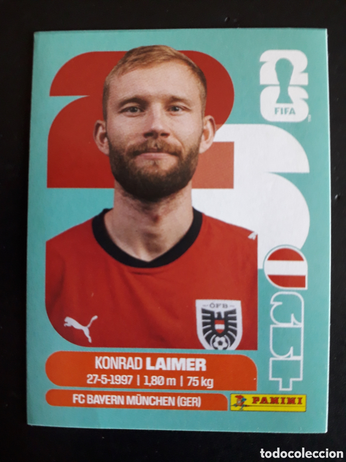 Cromos de F&uacute;tbol: LAIMER AUSTRIA AUT 12 MUNDIAL F&Uacute;TBOL 2026 FIFA WORLD CUP PANINI SIN PEGAR PEDIDO M&Iacute;NIMO 3&euro;