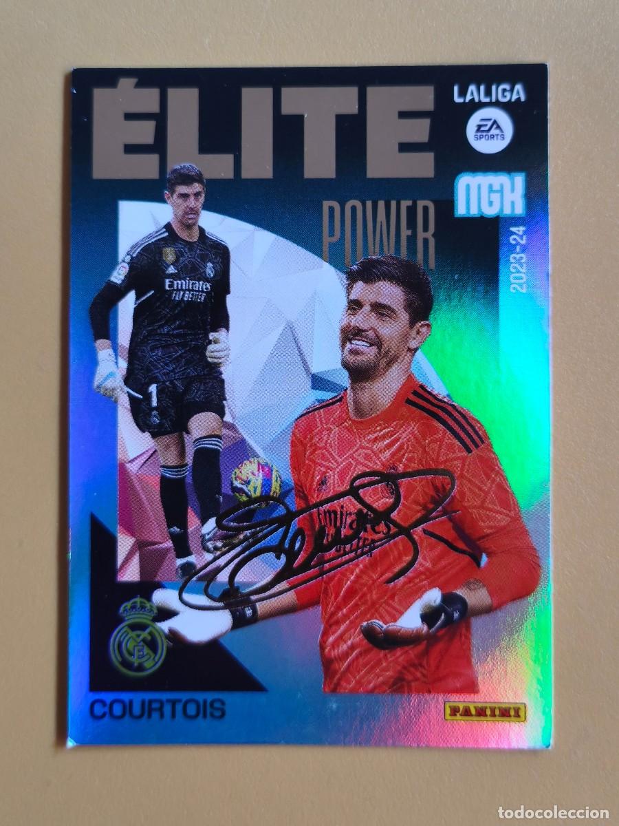 Cromos de F&uacute;tbol: courtois, 2023 24 power firmada