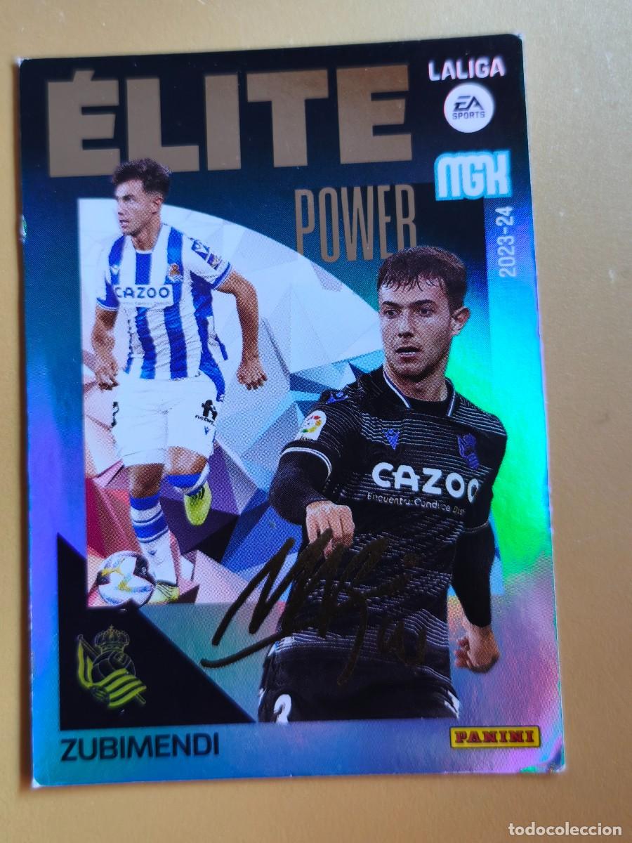 Cromos de F&uacute;tbol: zubimendi, 2023 24 power firmada