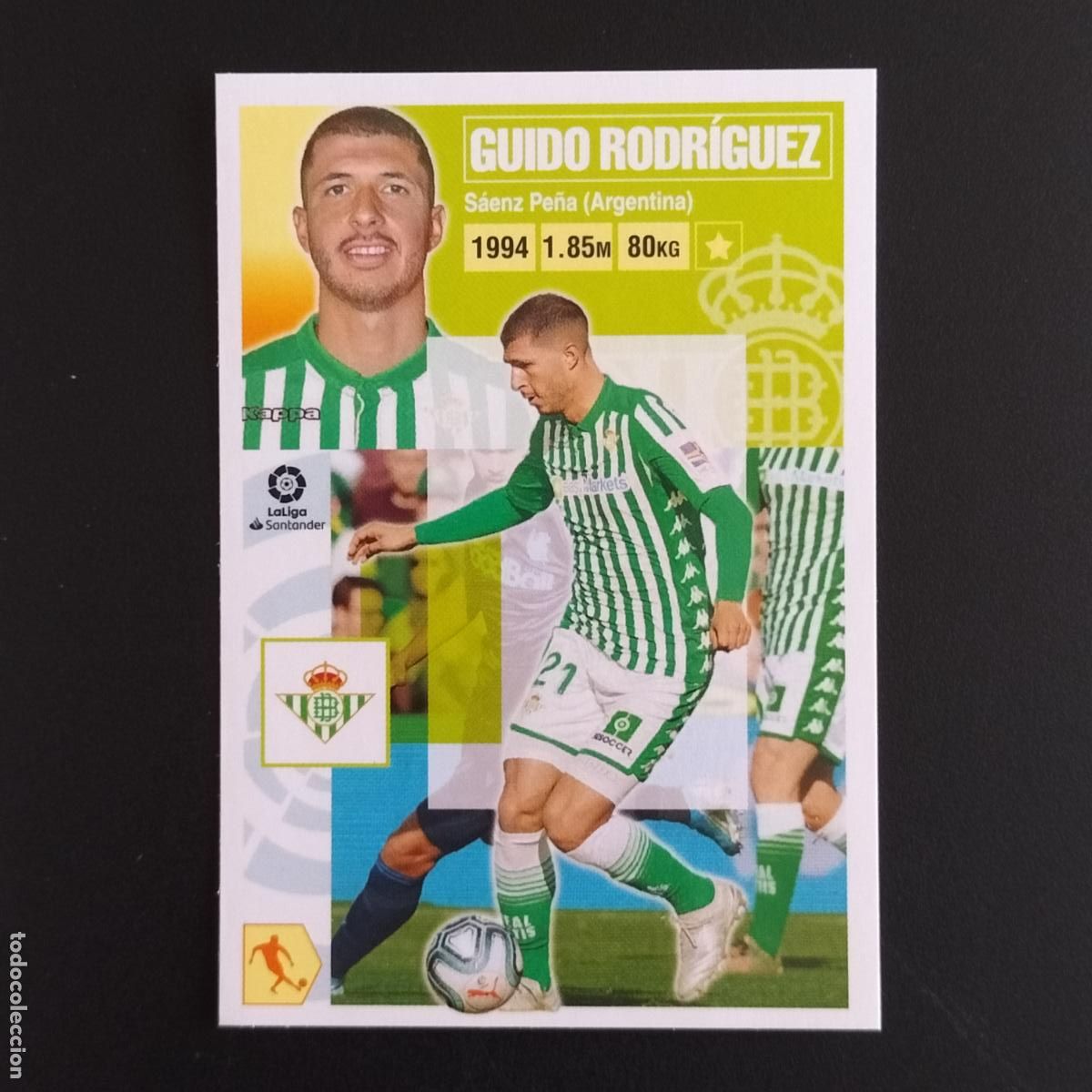 Cromos de F&uacute;tbol: N&ordm; 11 GUIDO RODRIGUEZ BETIS CROMOS LALIGA SANTANDER ESTE 2020 2021 20 21 LIGA PANINI