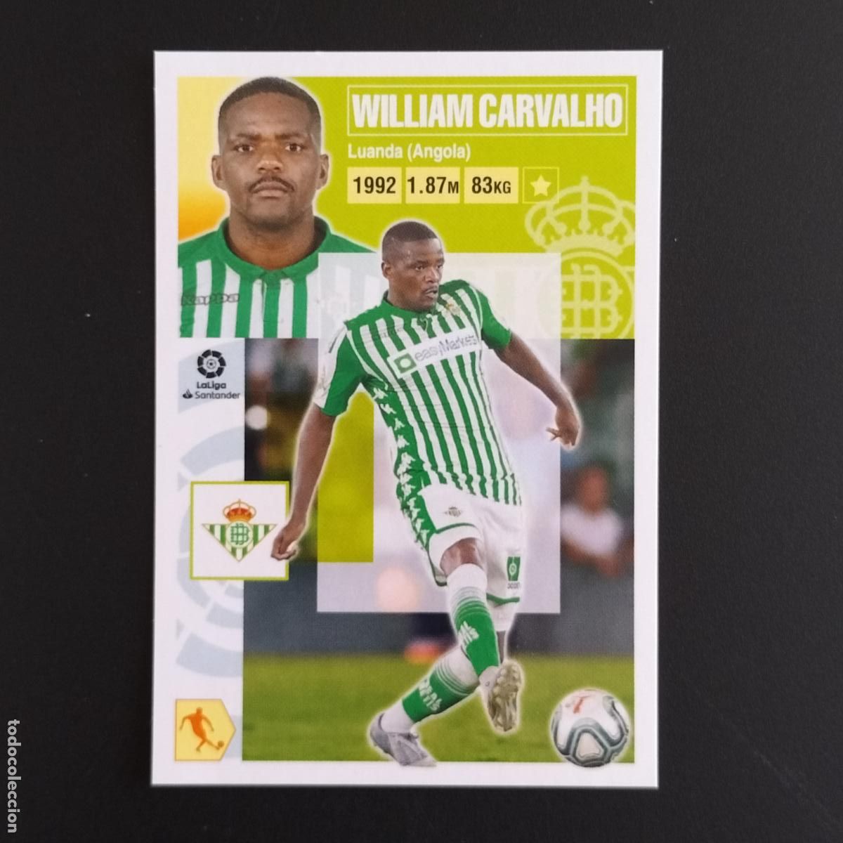 Cromos de F&uacute;tbol: N&ordm; 12 A WILLIAM CARVALHO BETIS CROMOS LALIGA SANTANDER ESTE 2020 2021 20 21 LIGA PANINI