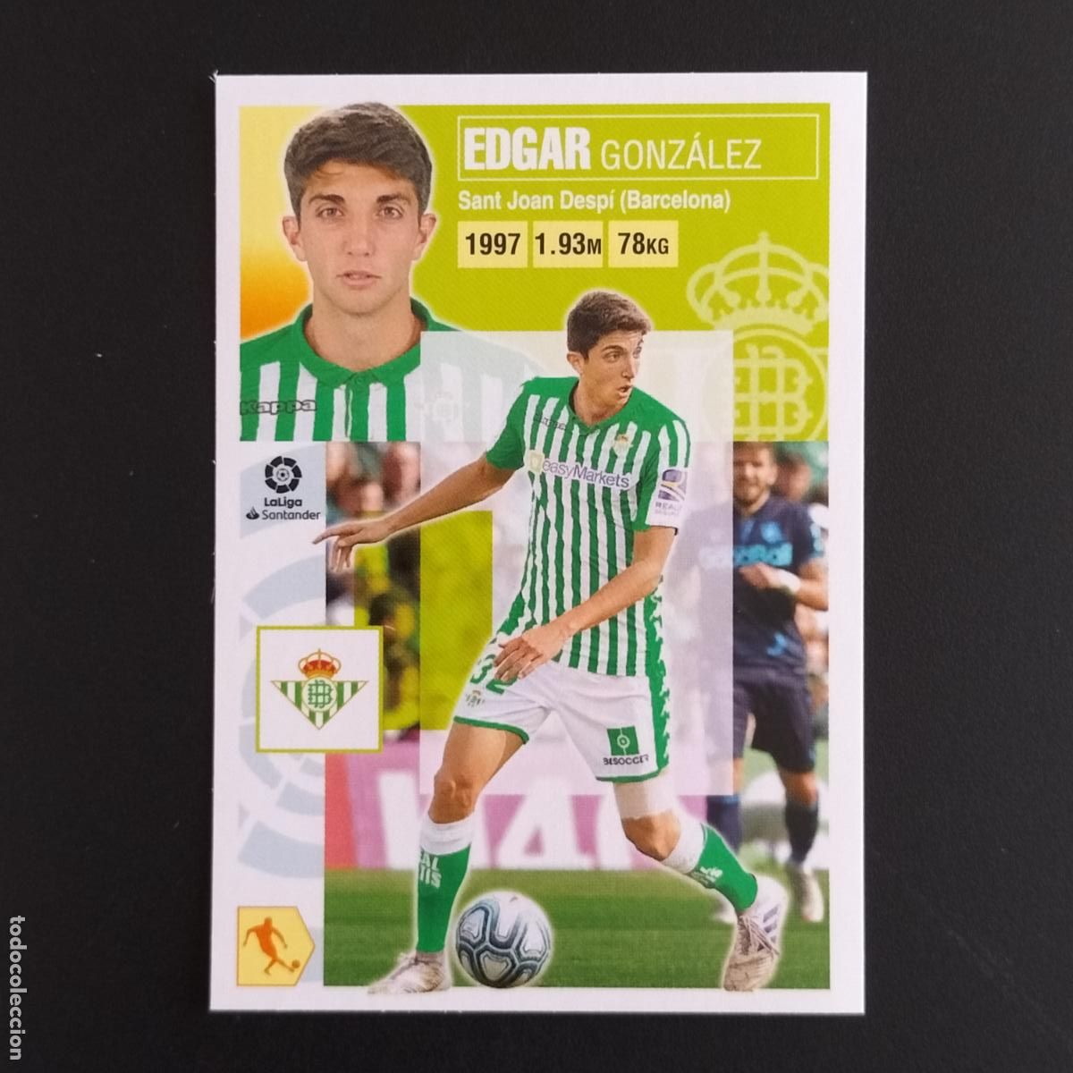 Fu&szlig;ball-Sticker: N&ordm; 12 B EDGAR GONZALEZ BETIS CROMOS LALIGA SANTANDER ESTE 2020 2021 20 21 LIGA PANINI