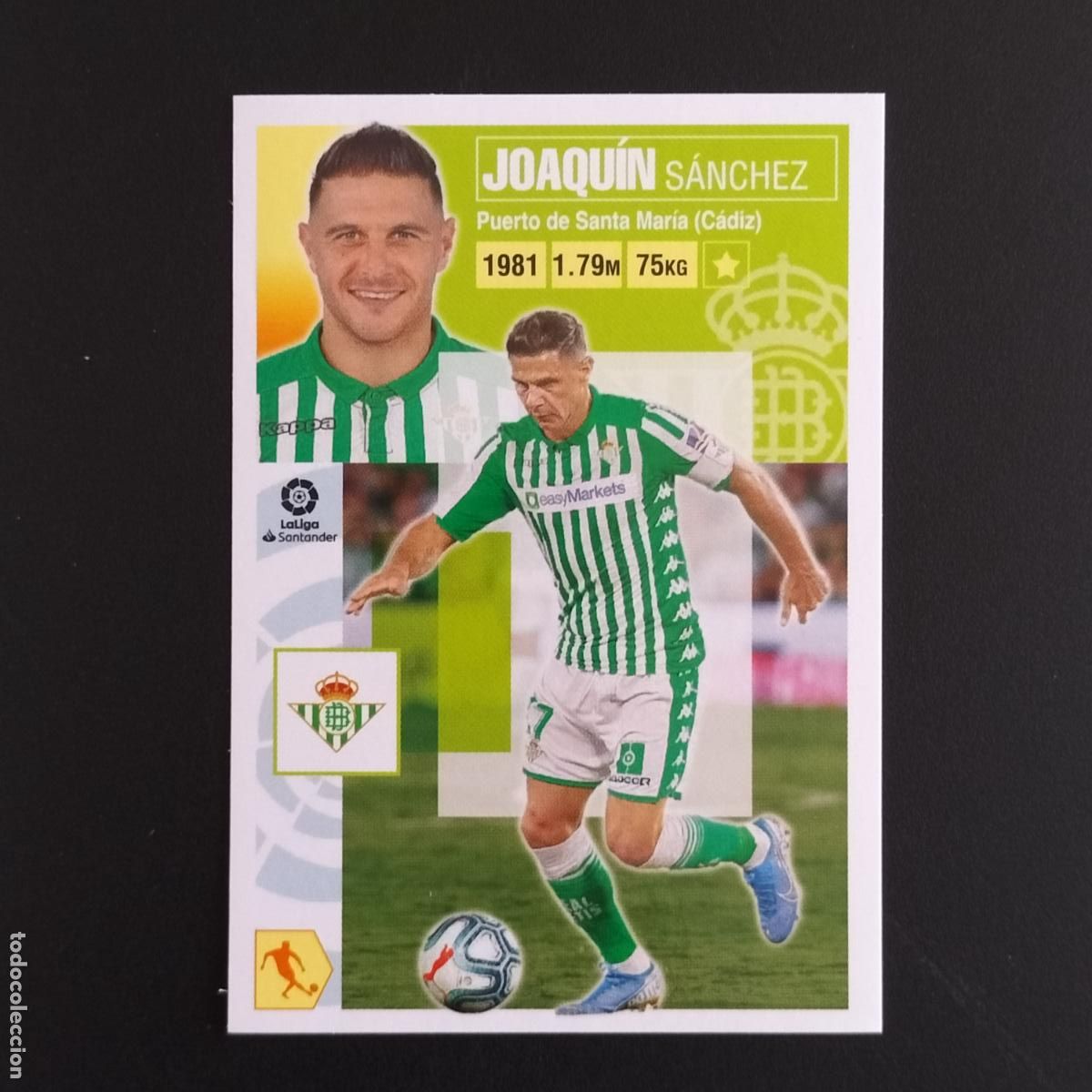 Cromos de F&uacute;tbol: N&ordm; 14 JOAQUIN SANCHEZ BETIS CROMOS LALIGA SANTANDER ESTE 2020 2021 20 21 LIGA PANINI