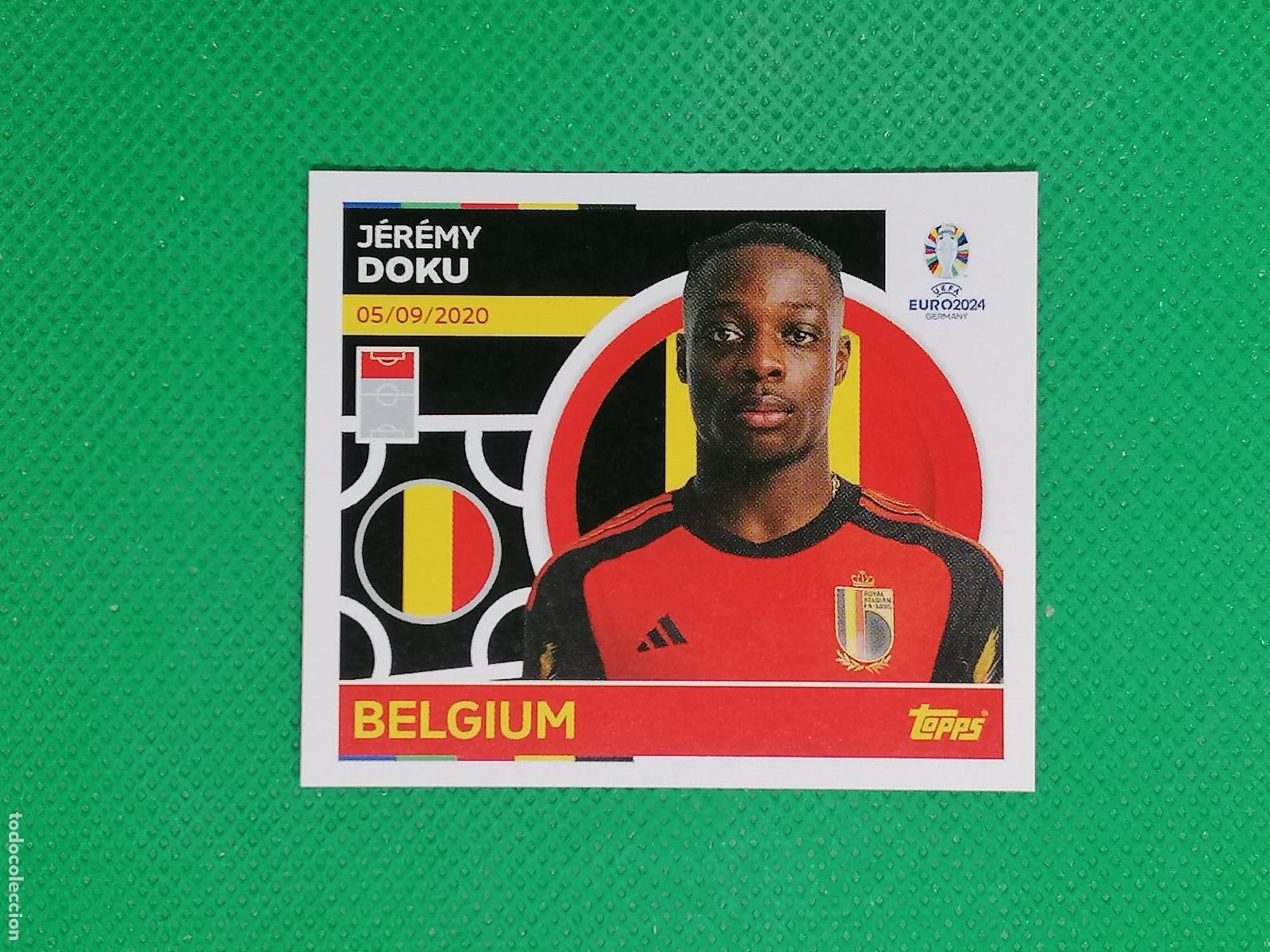Cromos de F&uacute;tbol: BEL 18 BEL18 JEREMY DOKU BELGICA ⚽ TOPPS EURO 2024 24 GERMANY STICKERS ⚽