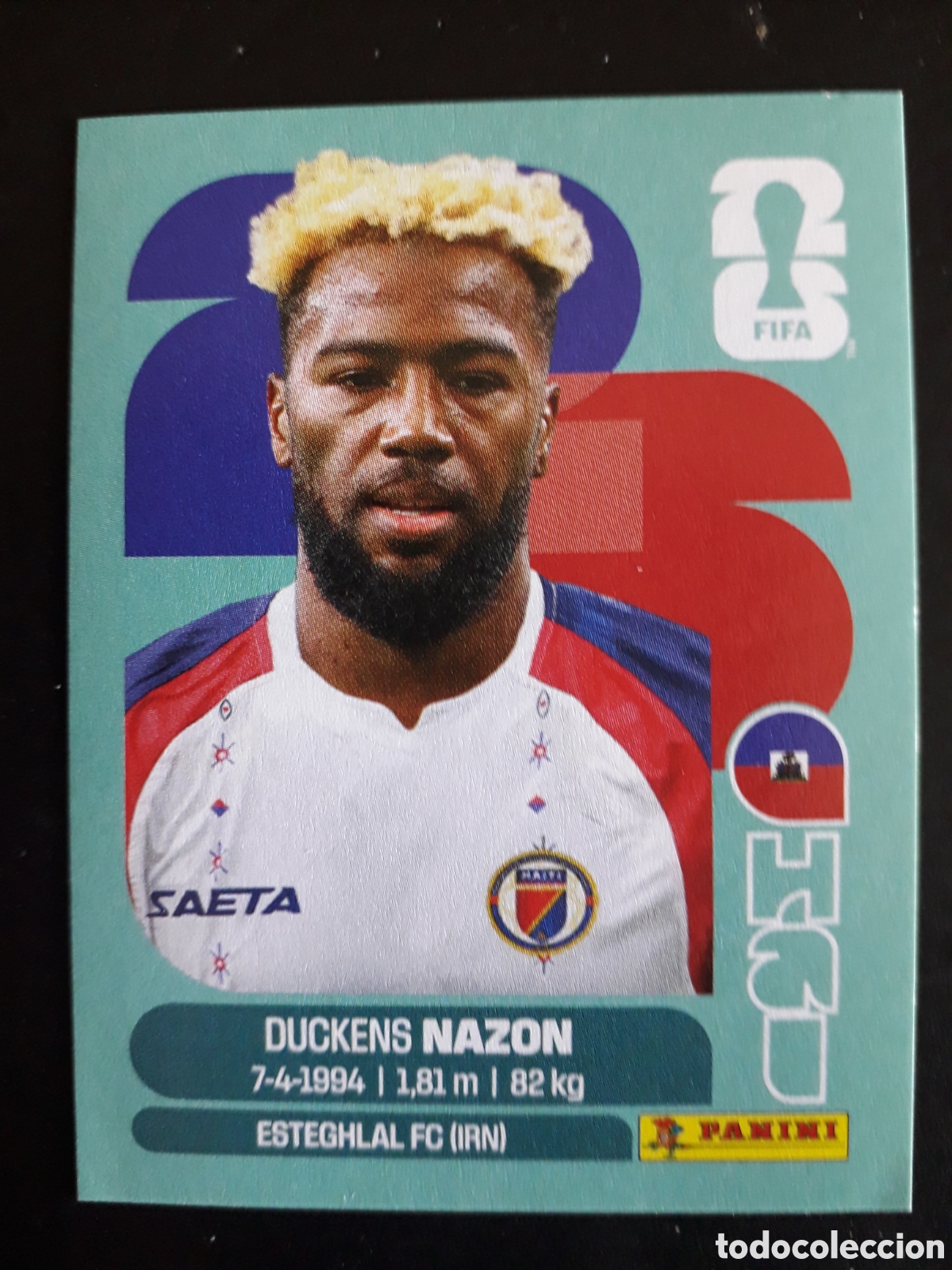 Cromos de F&uacute;tbol: NAZON HAIT&Iacute; HAI 18 MUNDIAL F&Uacute;TBOL 2026 FIFA WORLD CUP PANINI SIN PEGAR PEDIDO M&Iacute;NIMO 3&euro;