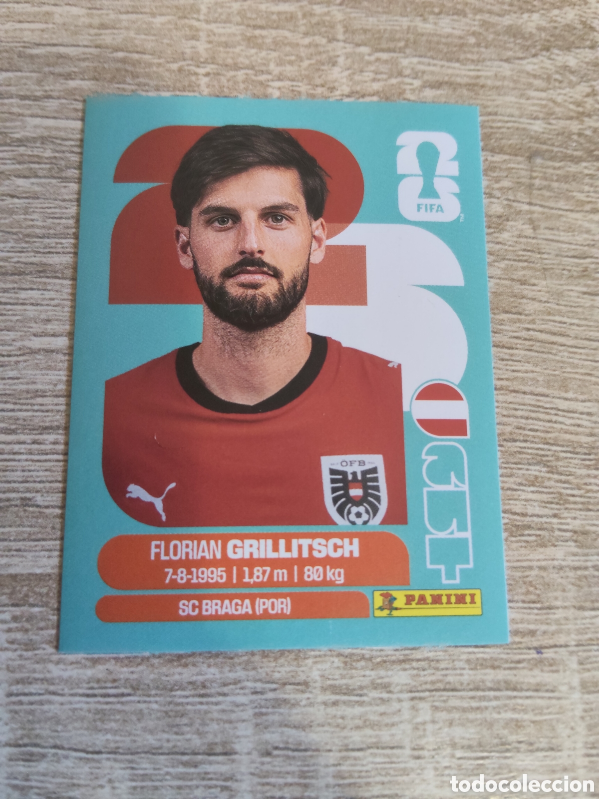 Cromos de F&uacute;tbol: Panini mundial 2026 AUT 14 Florian Grillitsch Austria