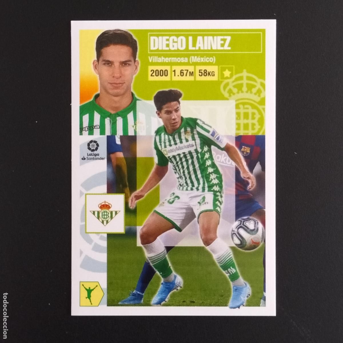 Cromos de F&uacute;tbol: N&ordm; 16 B DIEGO LAINEZ BETIS CROMOS LALIGA SANTANDER ESTE 2020 2021 20 21 LIGA PANINI