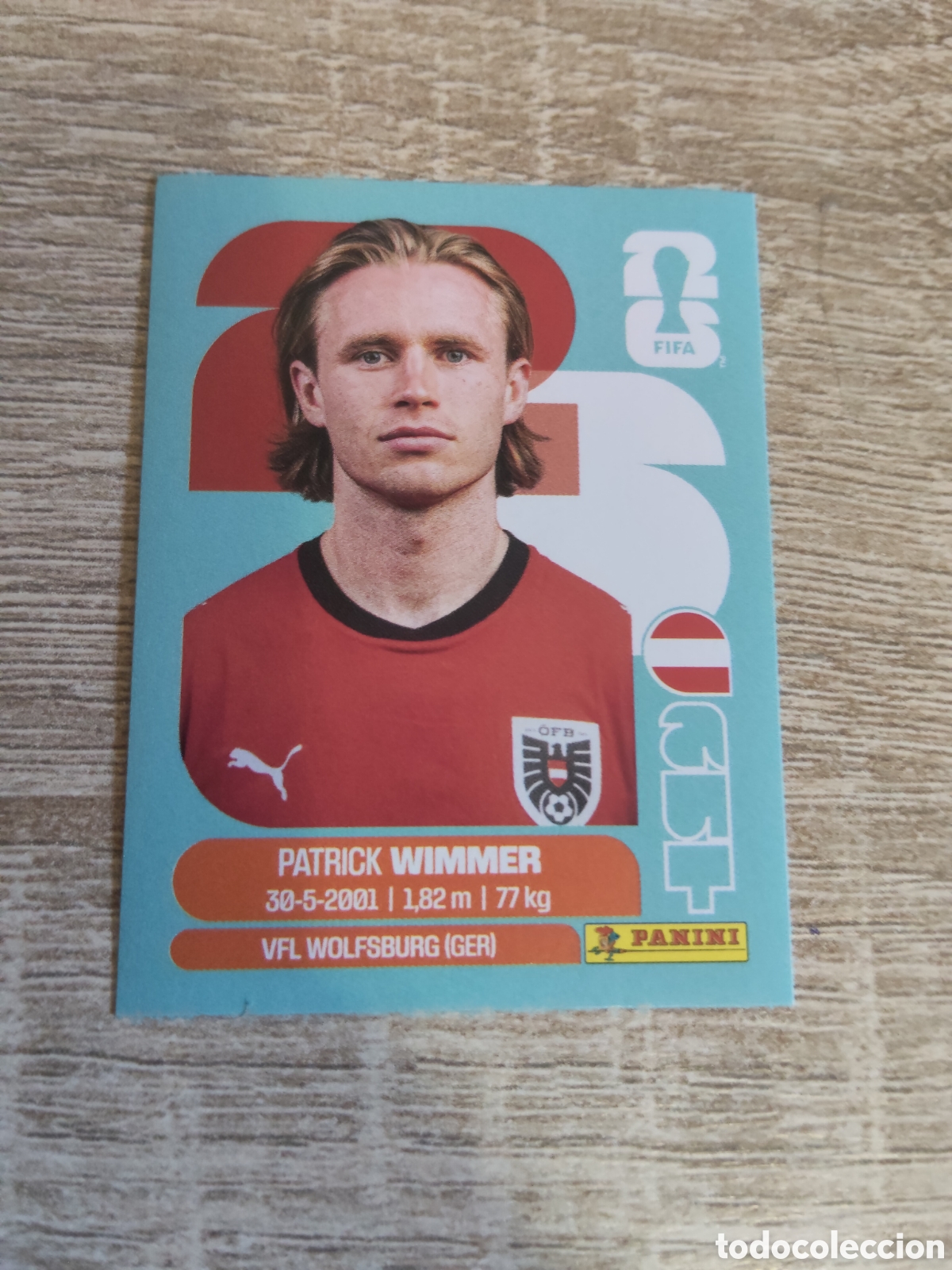Cromos de F&uacute;tbol: Panini mundial 2026 AUT 17 Patrick Wimmer Austria