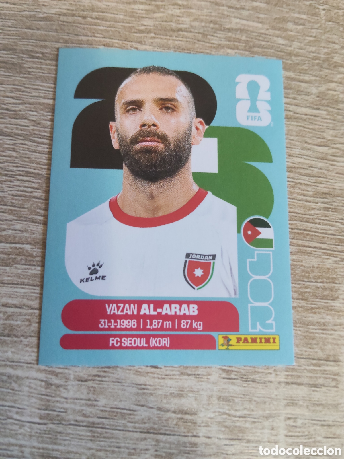 Cartes &agrave; collectionner de Football: Panini mundial 2026 JOR 5 Yazan Al-Arab Jordania