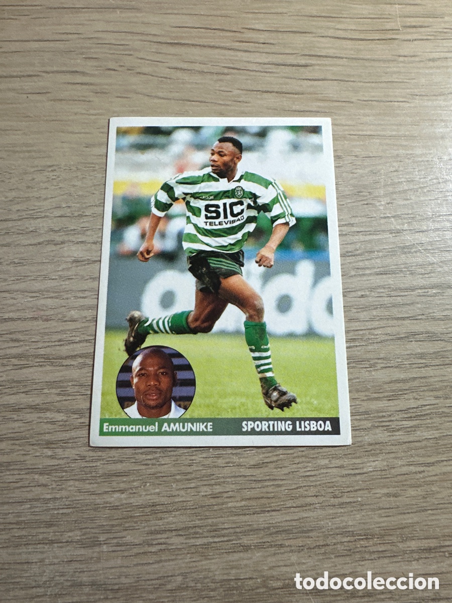 Figurine di Calcio: AMUNIKE n&ordm; 271 SPORTING LISBOA LOS MEJORES EQUIPOS DE EUROPA 96 97 PANINI SIN PEGAR NUNCA PEGADO