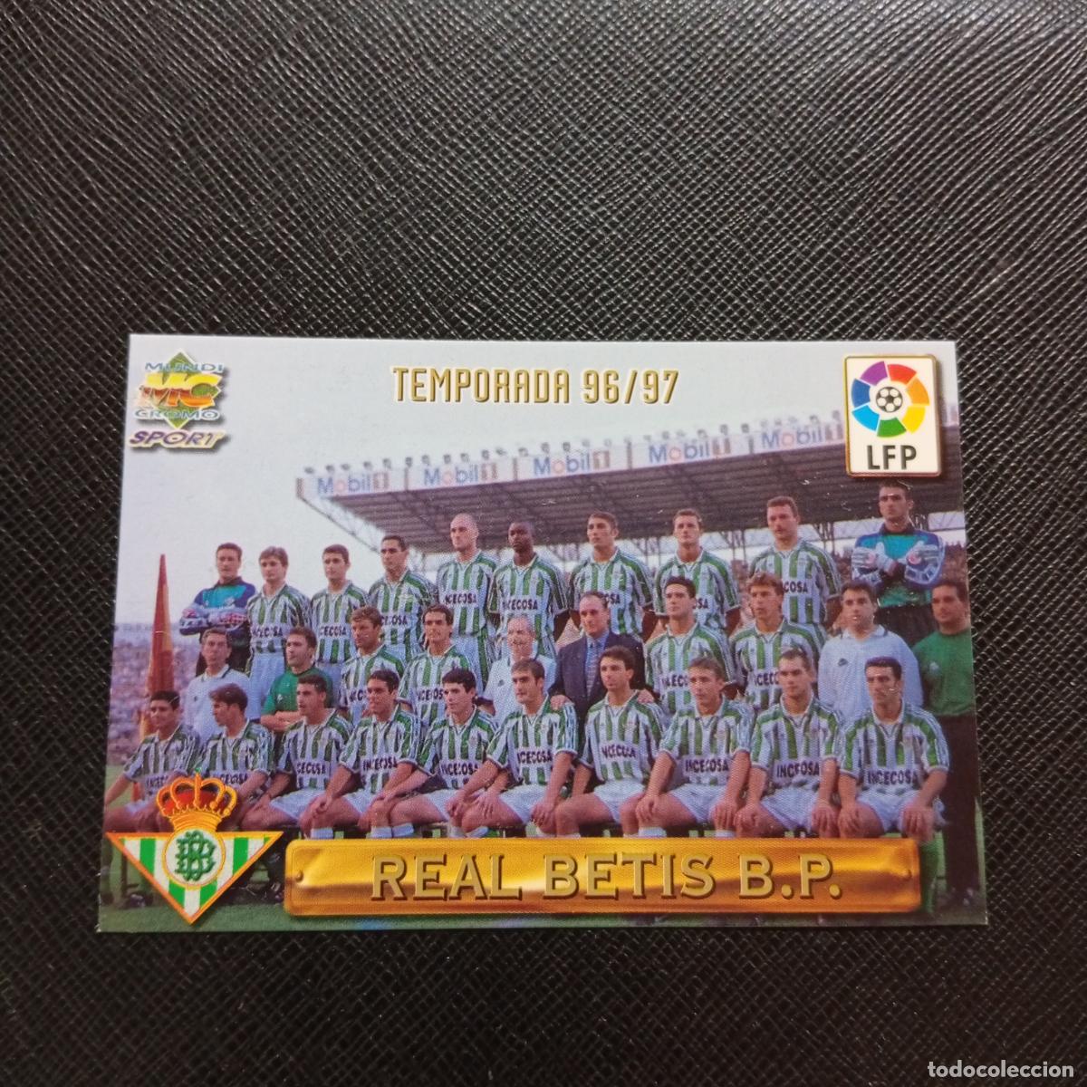 Cromos de F&uacute;tbol: 127 PLANTILLA REAL BETIS MUNDICROMO 1996 1997 CROMO FUTBOL LIGA 96 97 - A207 PG168
