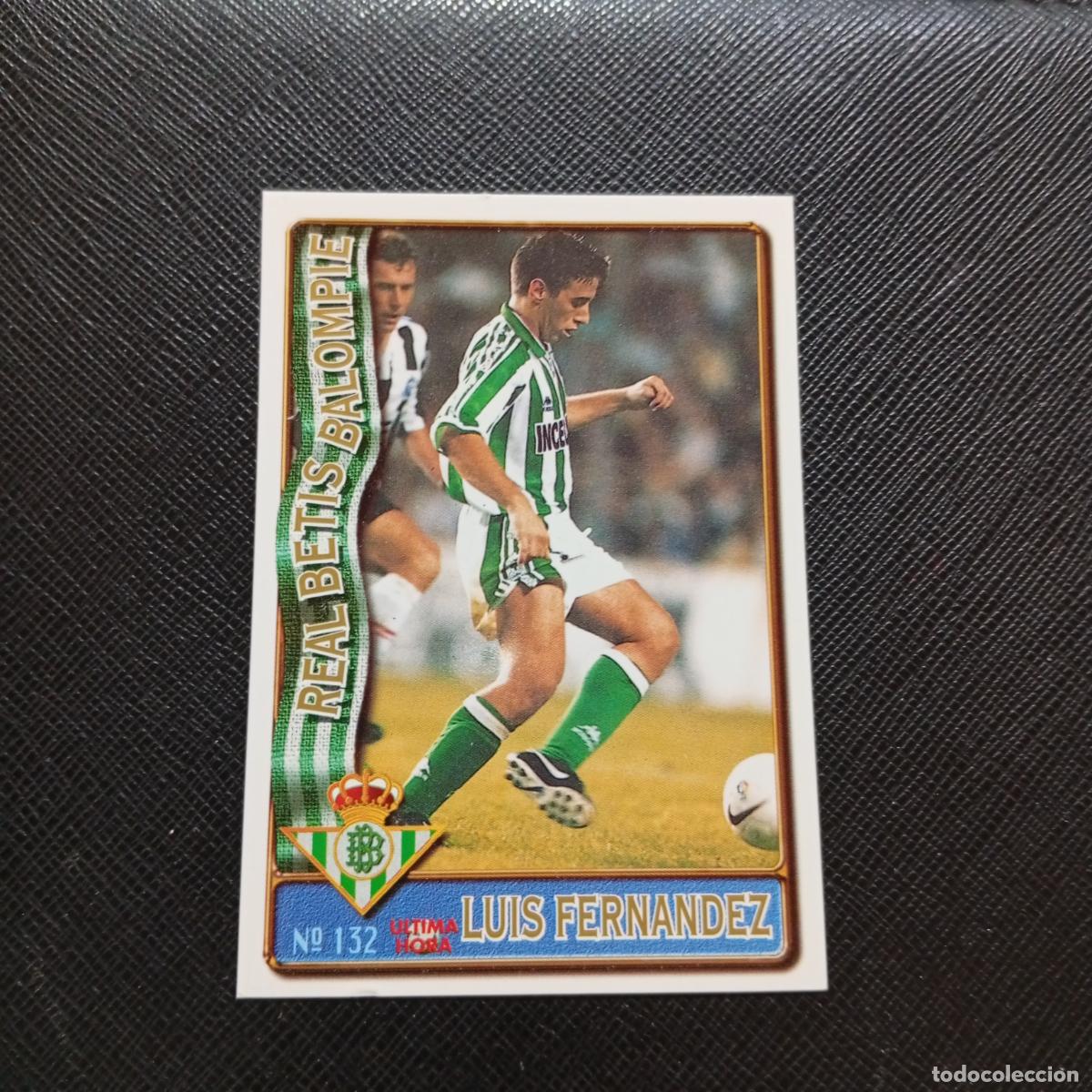 Cromos de F&uacute;tbol: 132 LUS FERNANDEZ REAL BETIS MUNDICROMO 1996 1997 CROMO FUTBOL LIGA 96 97 - A207 PG168 ULTIMA HORA