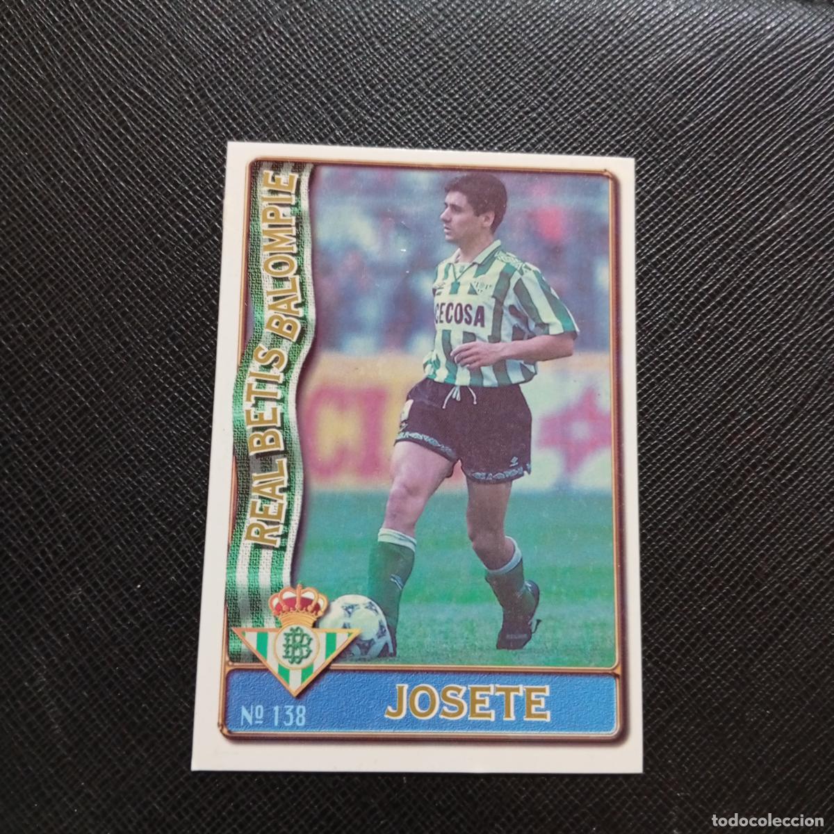 Cromos de F&uacute;tbol: 138 JOSETE REAL BETIS MUNDICROMO 1996 1997 CROMO FUTBOL LIGA 96 97 - A207 PG175