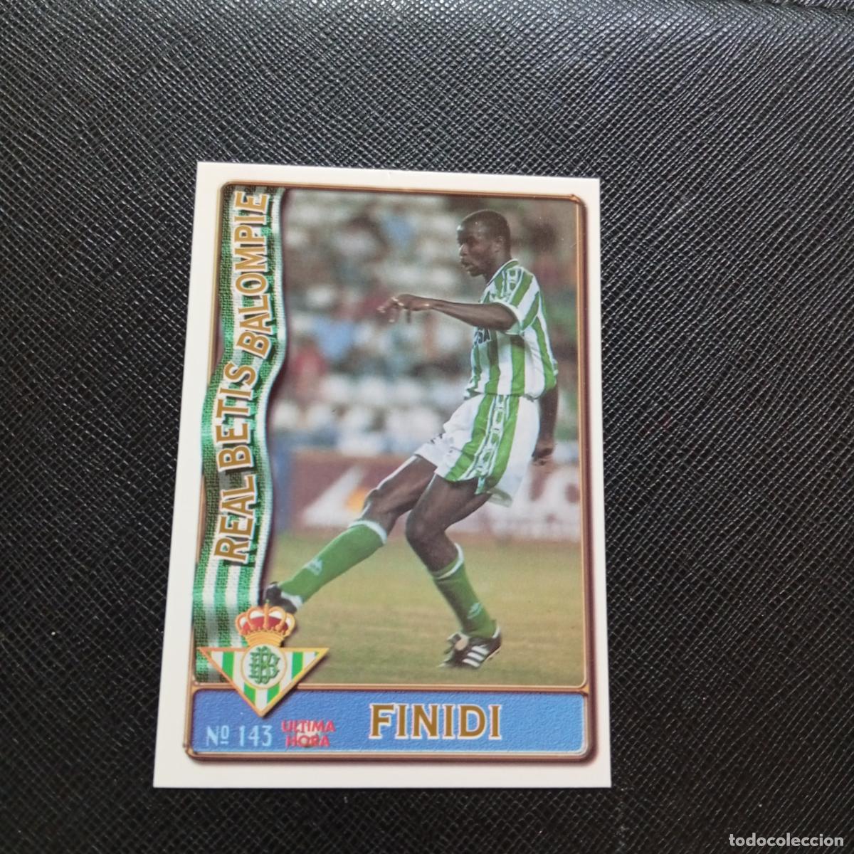 Cromos de F&uacute;tbol: 143 FINIDI REAL BETIS MUNDICROMO 1996 1997 CROMO FUTBOL LIGA 96 97 - A207 PG181 ULTIMA HORA